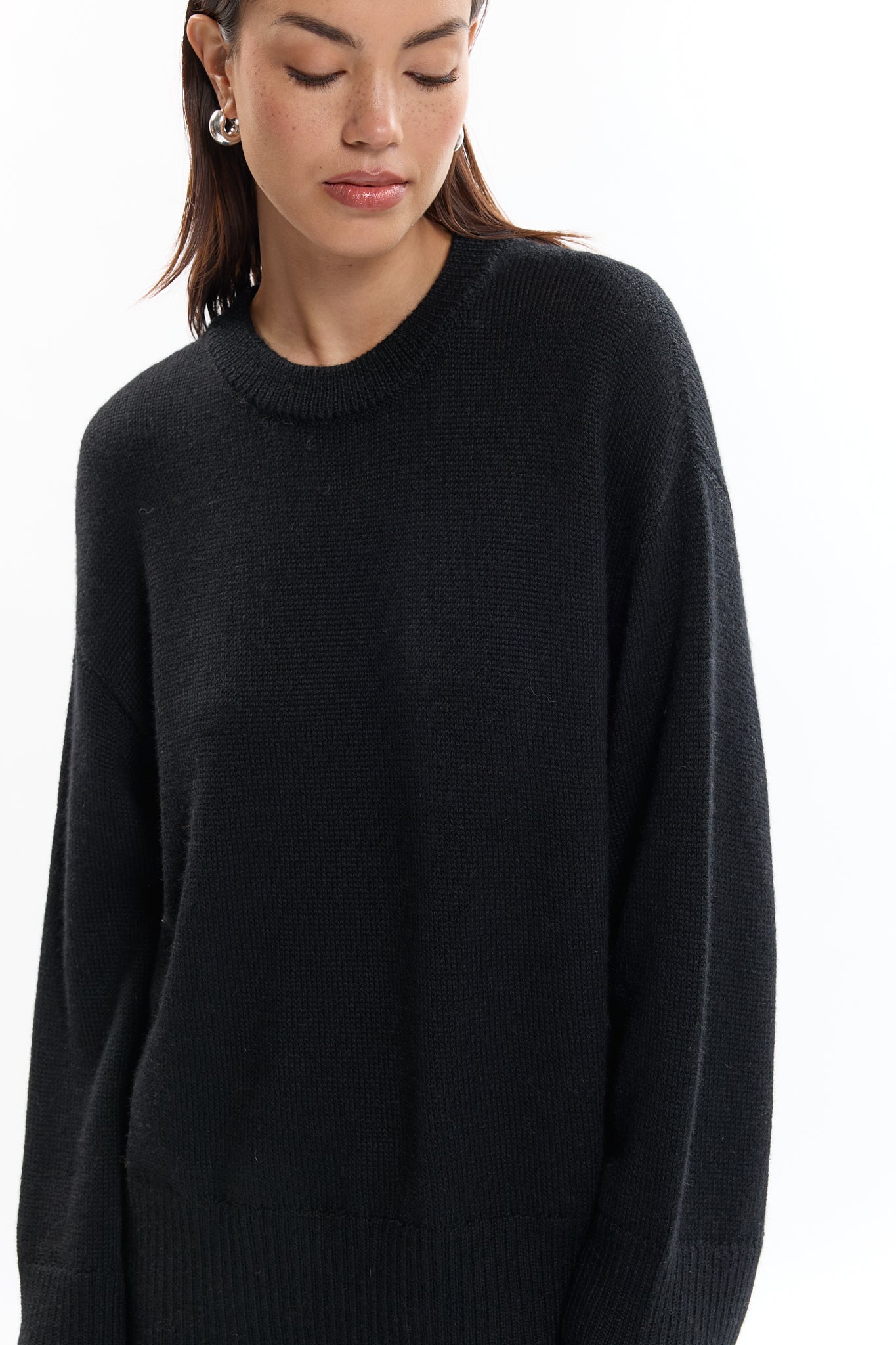 Haven Baby Alpaca Crew in Black