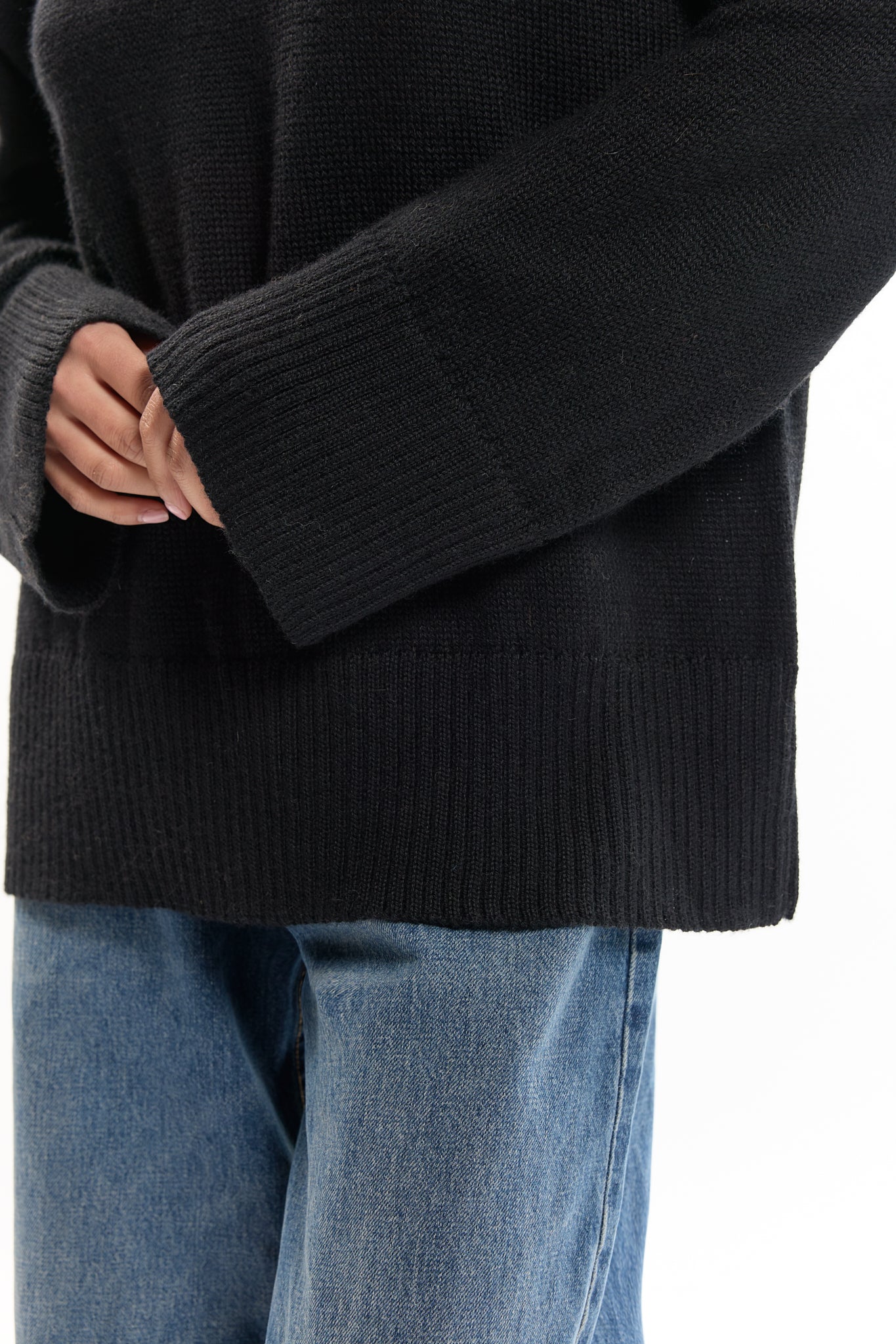 Haven Baby Alpaca Crew in Black
