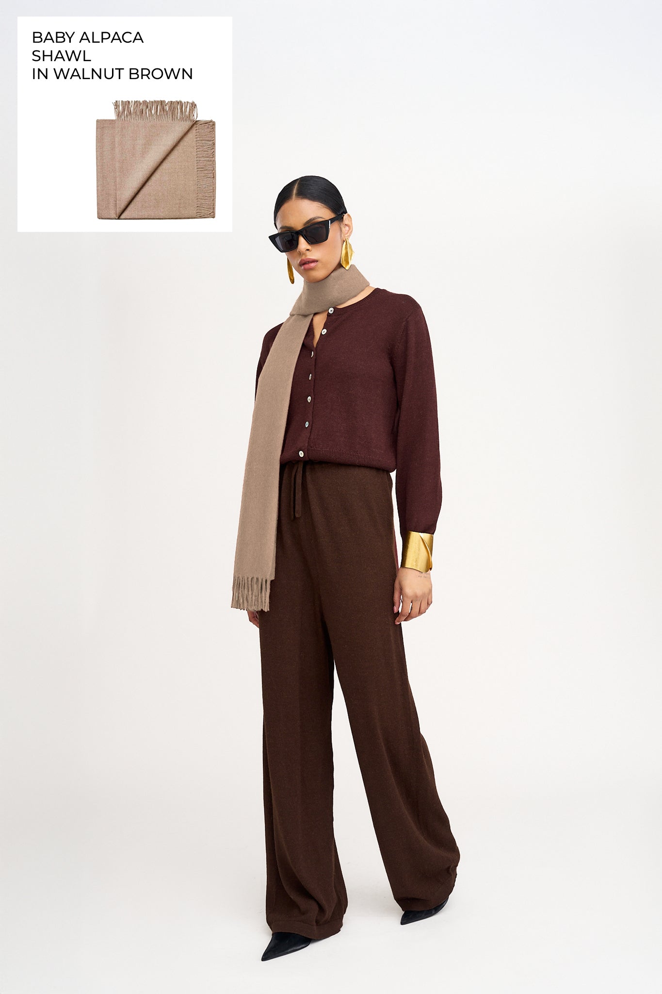 The Rowan Scarf in Walnut