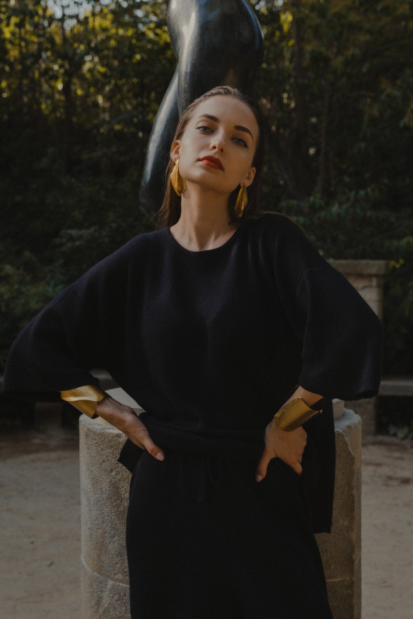 The Solace Tee Sweater in Black