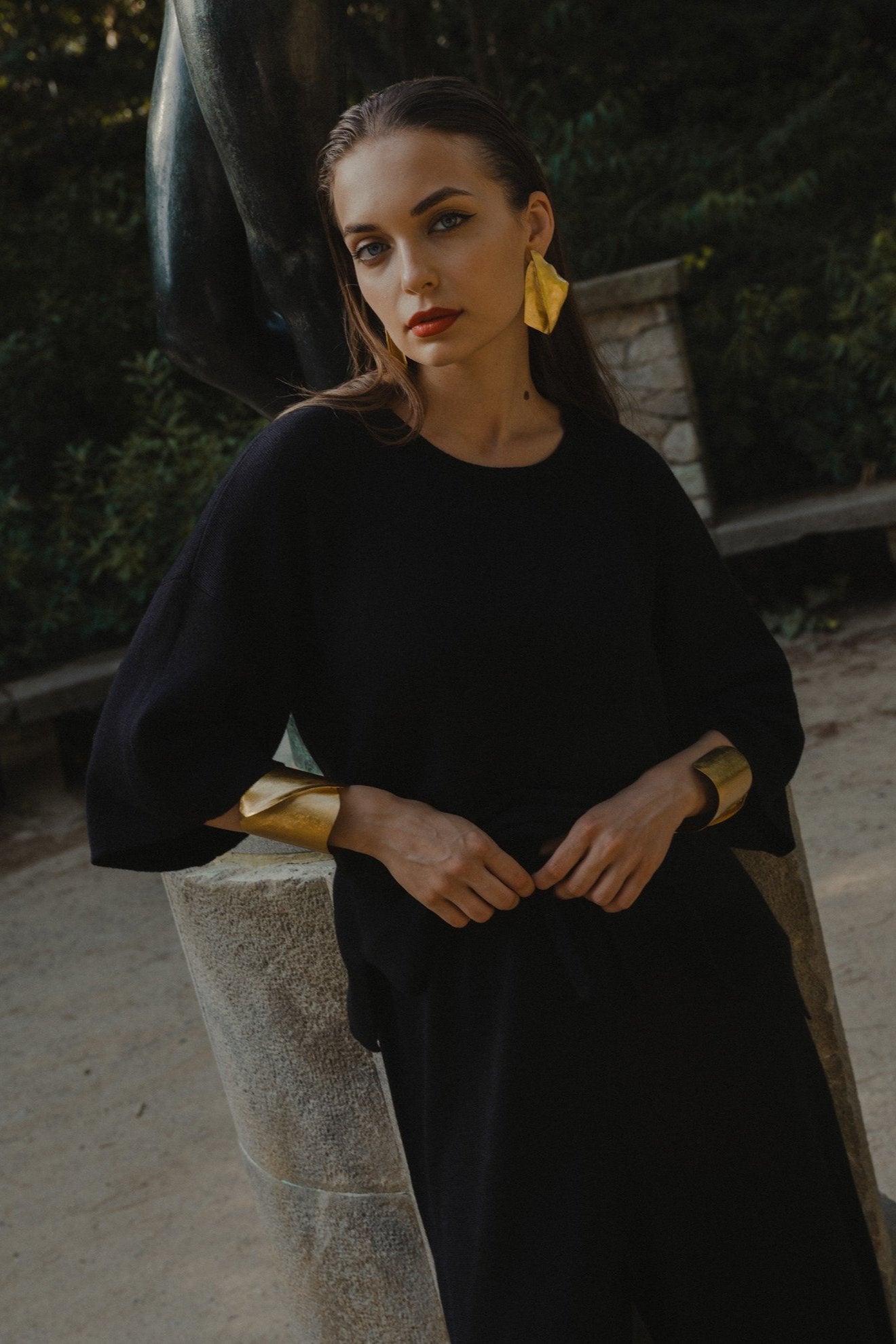 The Solace Tee Sweater in Black