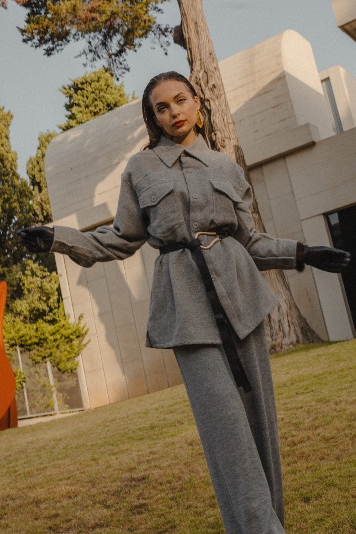 Noa Alpaca Jacket in Grey