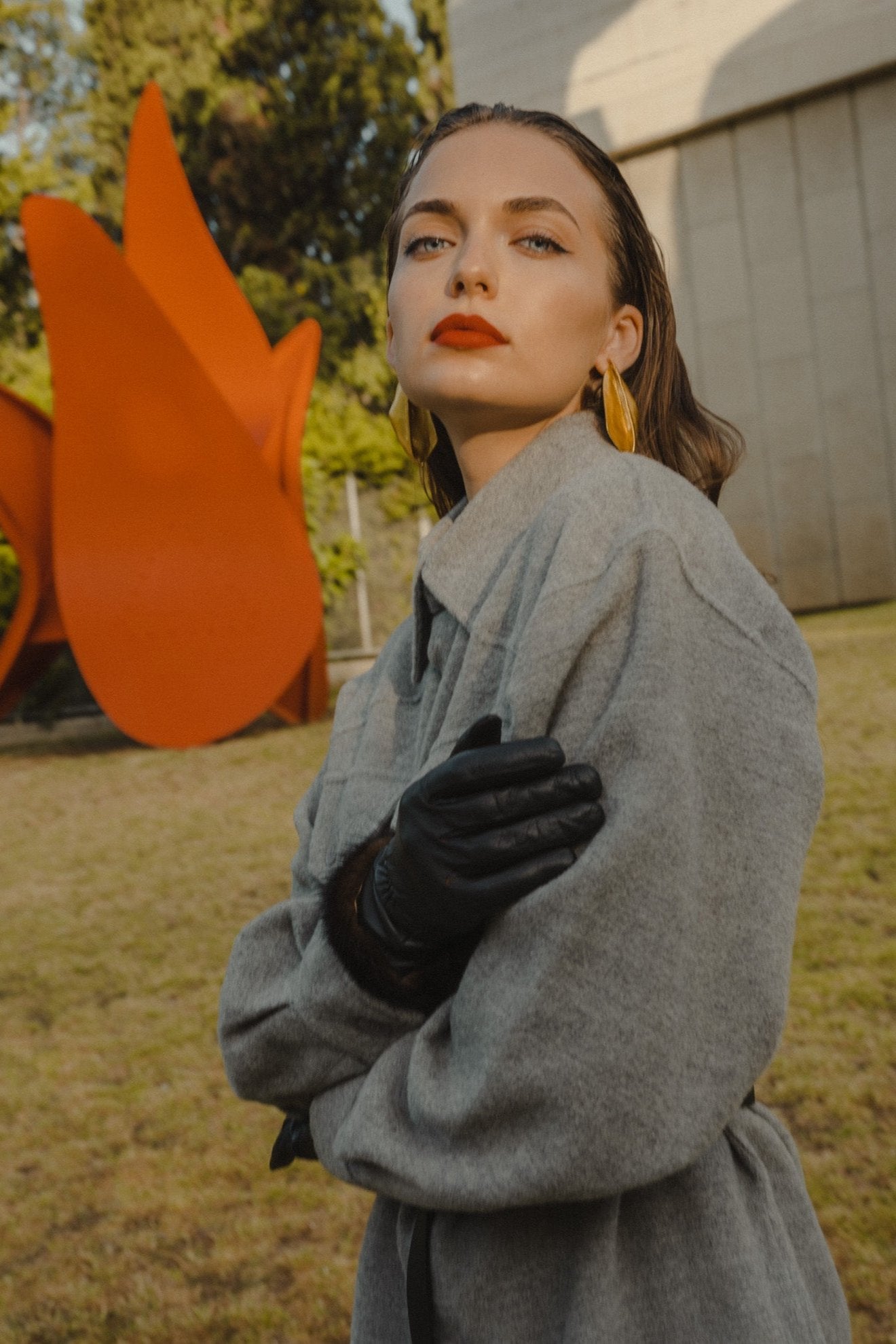 Noa Alpaca Jacket in Grey