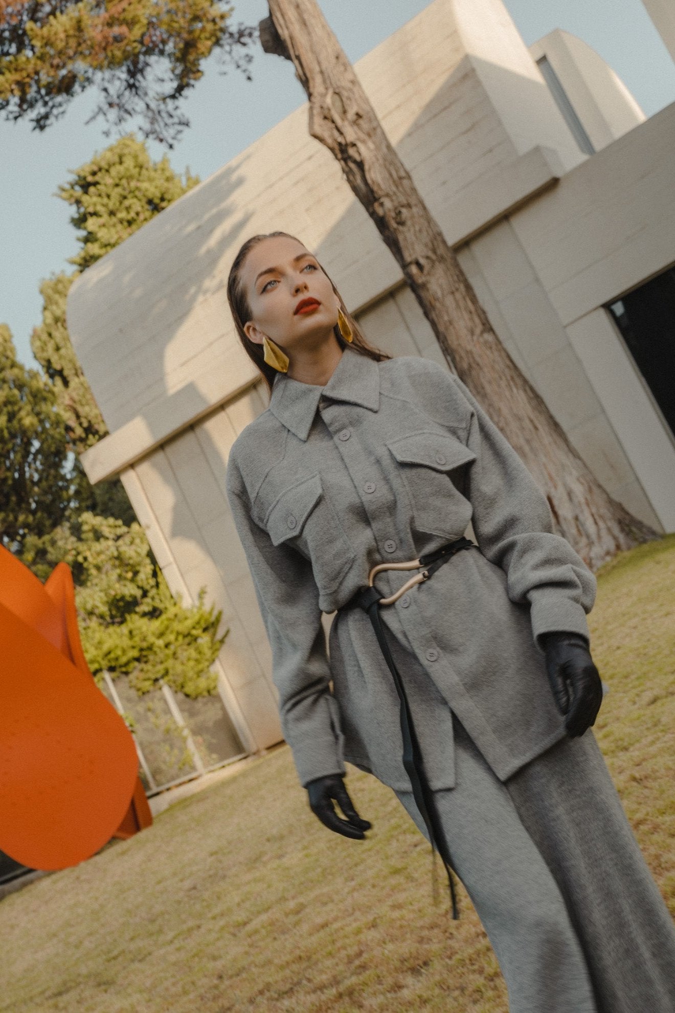 Noa Alpaca Jacket in Grey