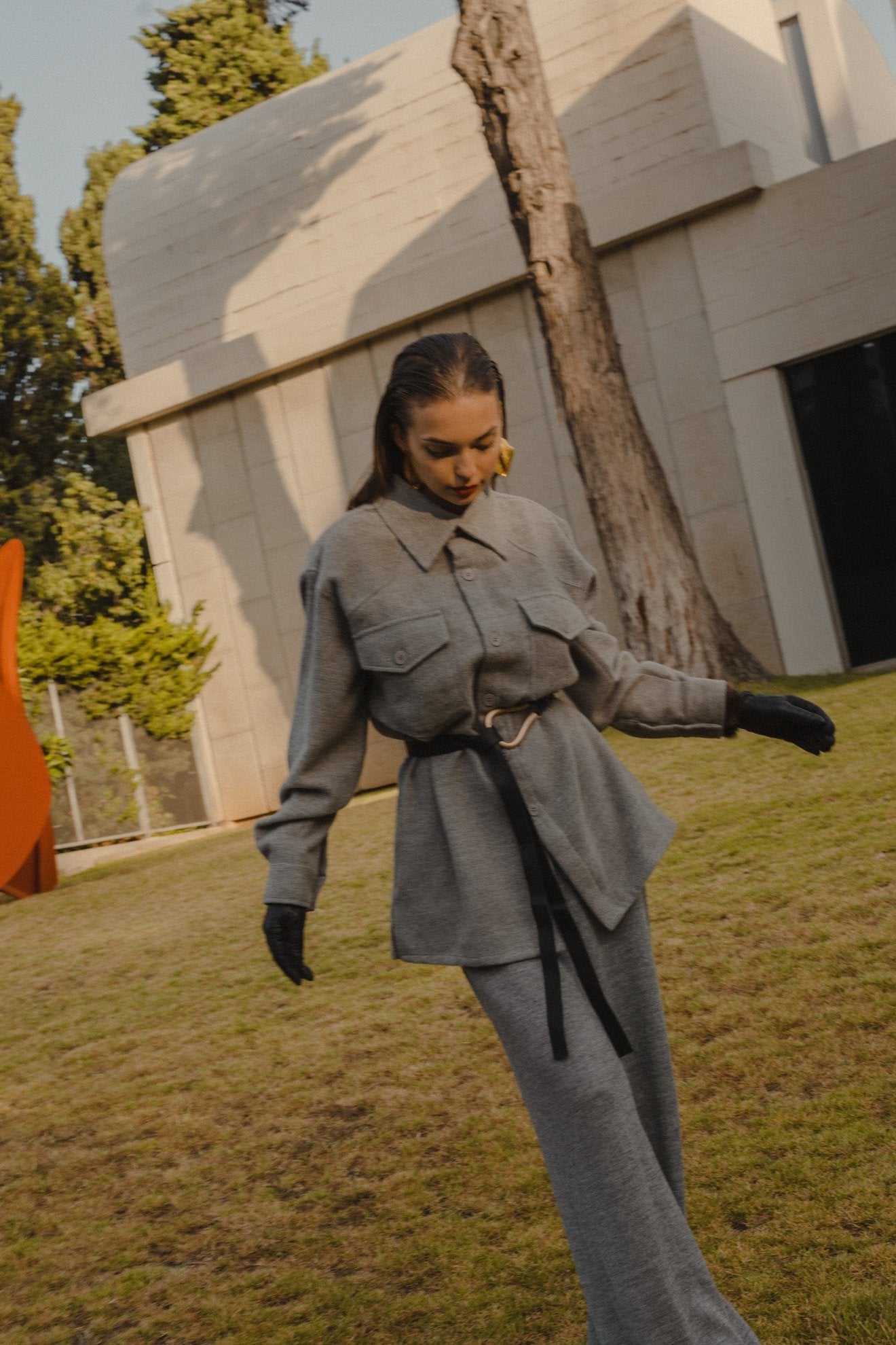 Noa Alpaca Jacket in Grey