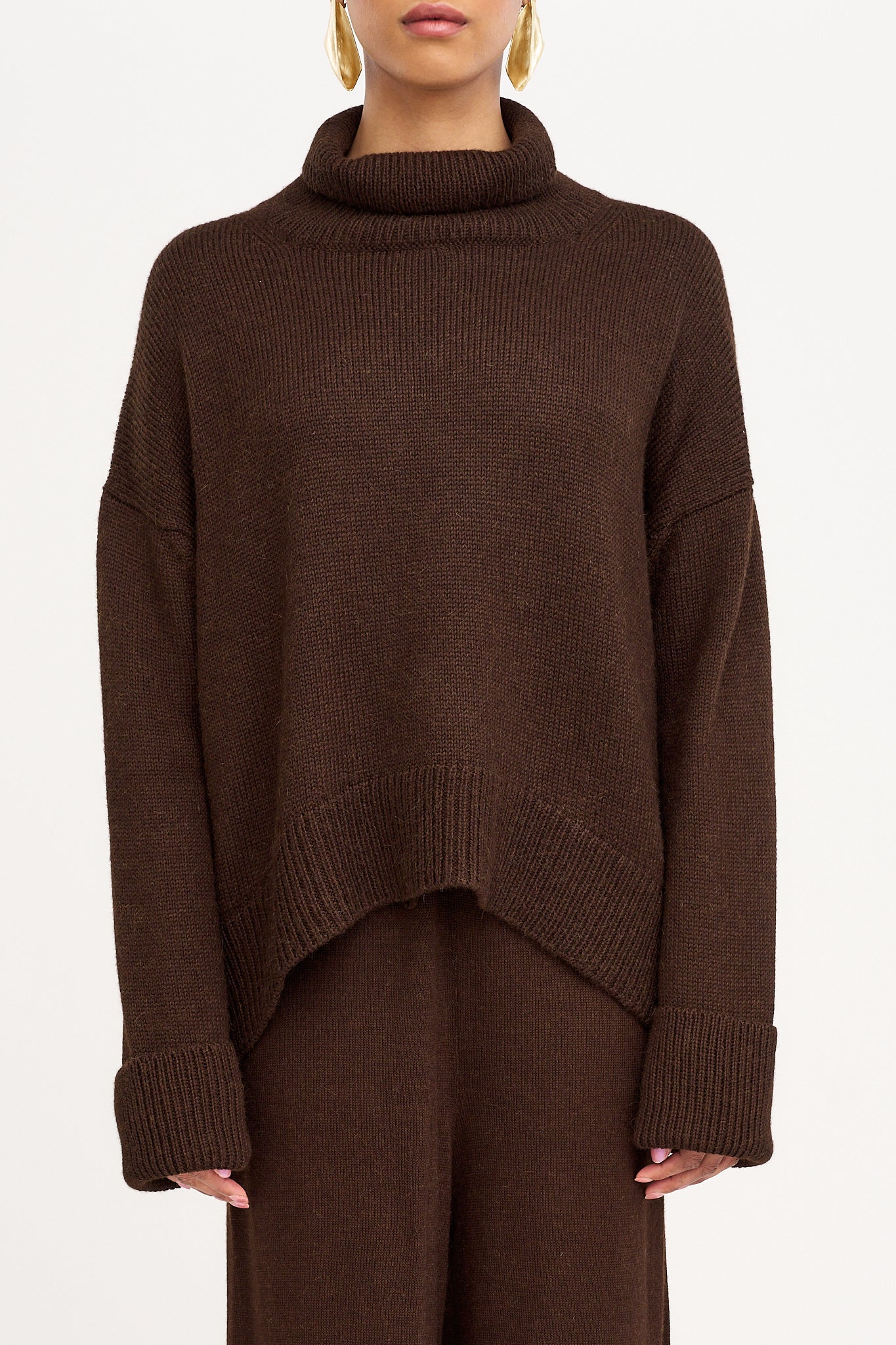 The Cedar Sweater in Chocolate Brown