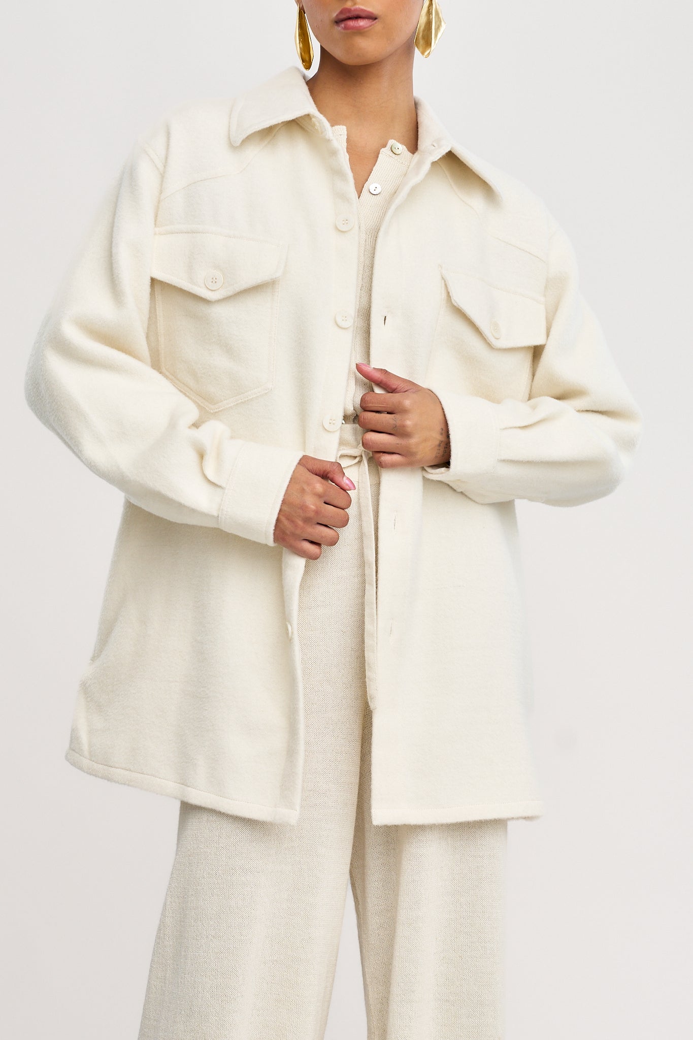 Noa Alpaca Jacket in Cream