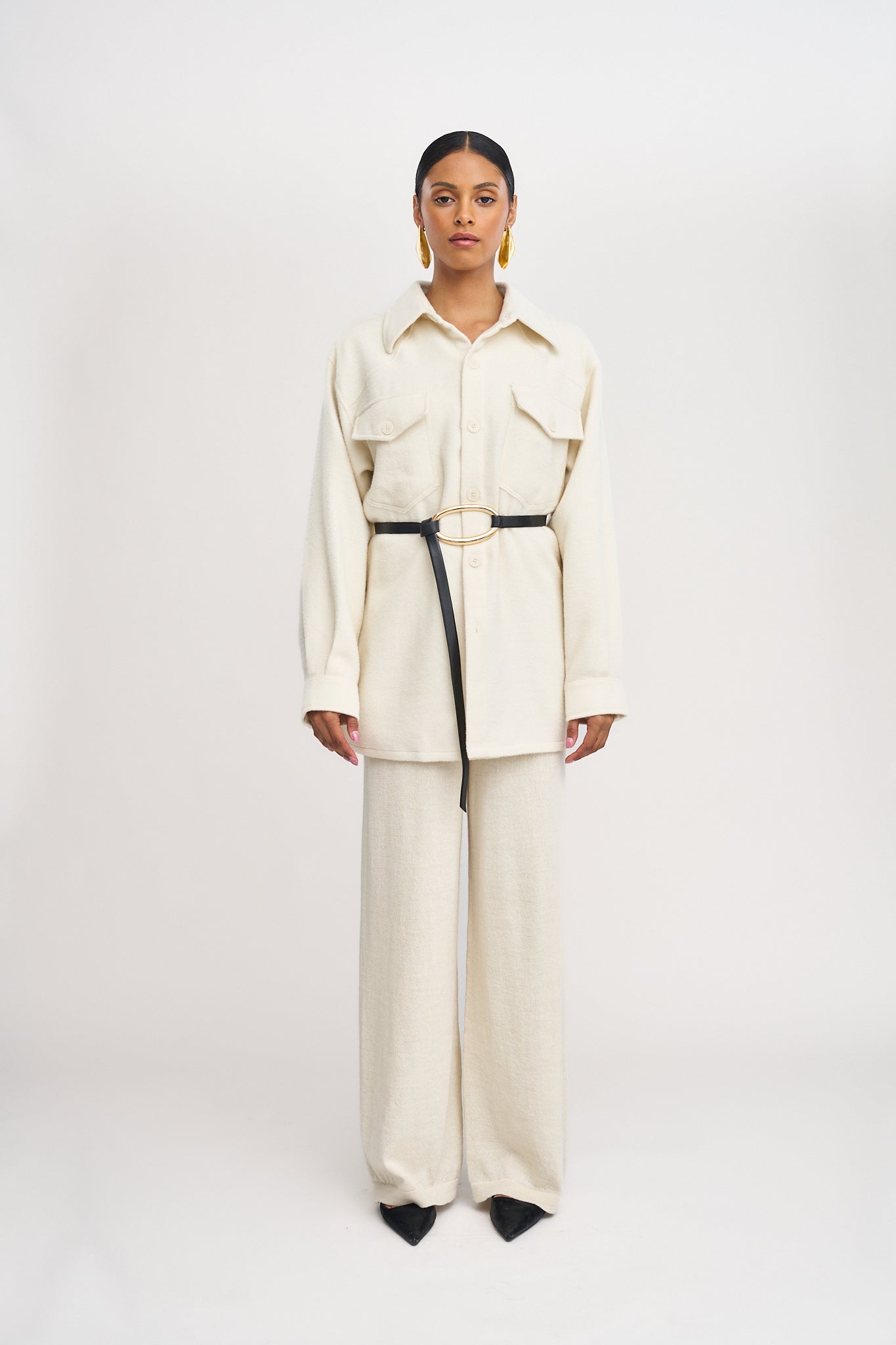 The Noa Alpaca Jacket in Cream