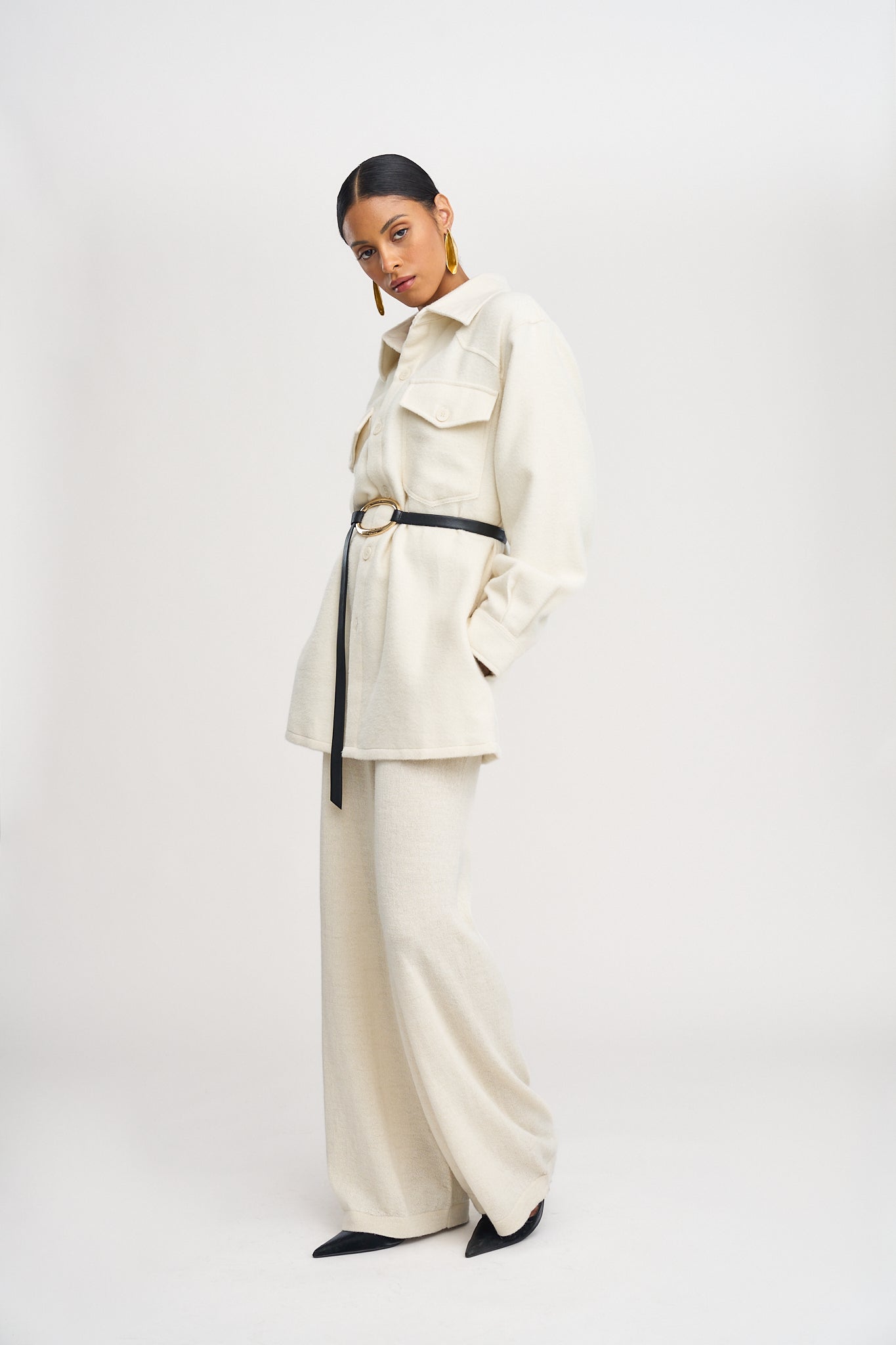 The Noa Alpaca Jacket in Cream