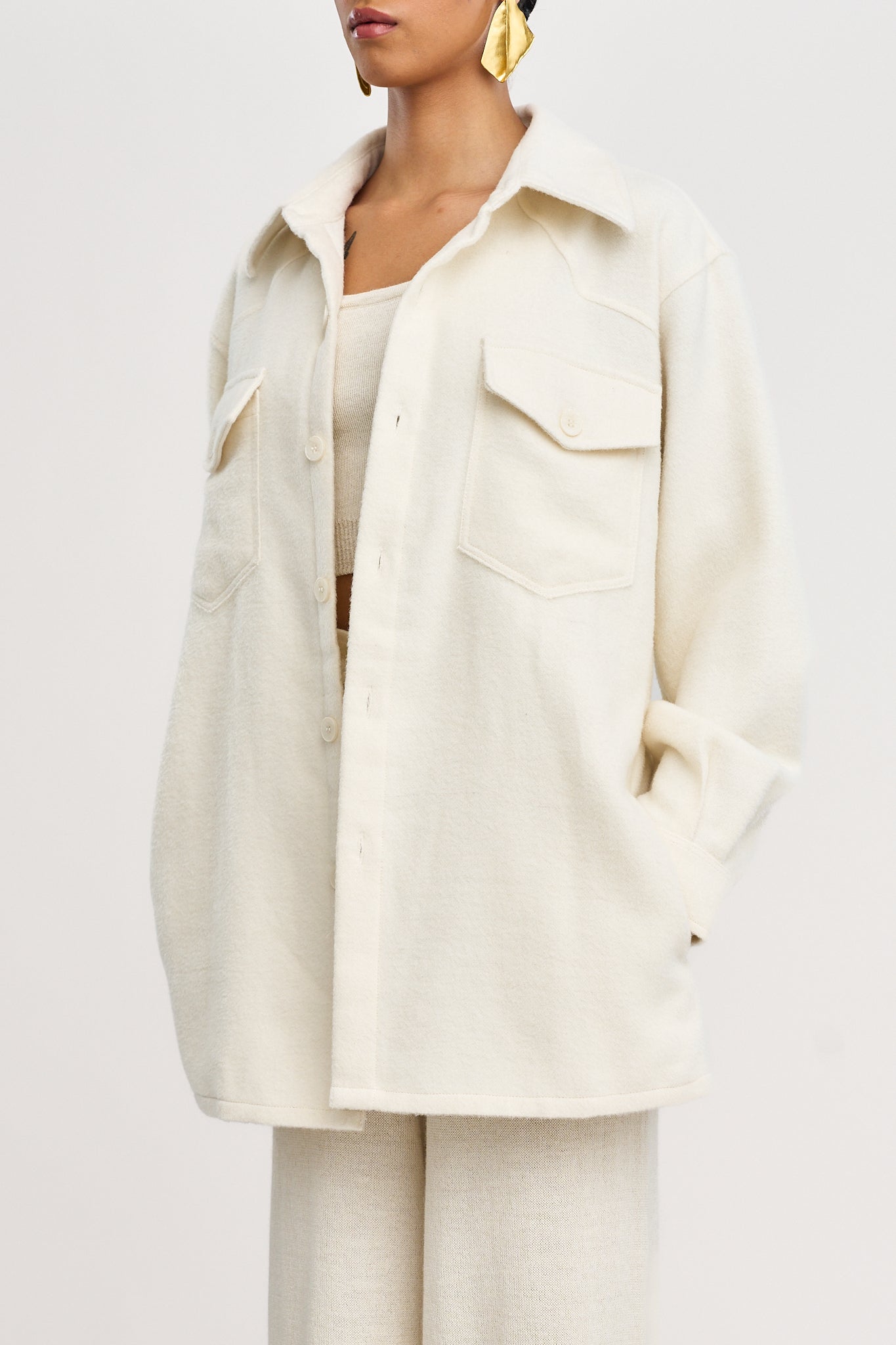 Noa Alpaca Jacket in Cream