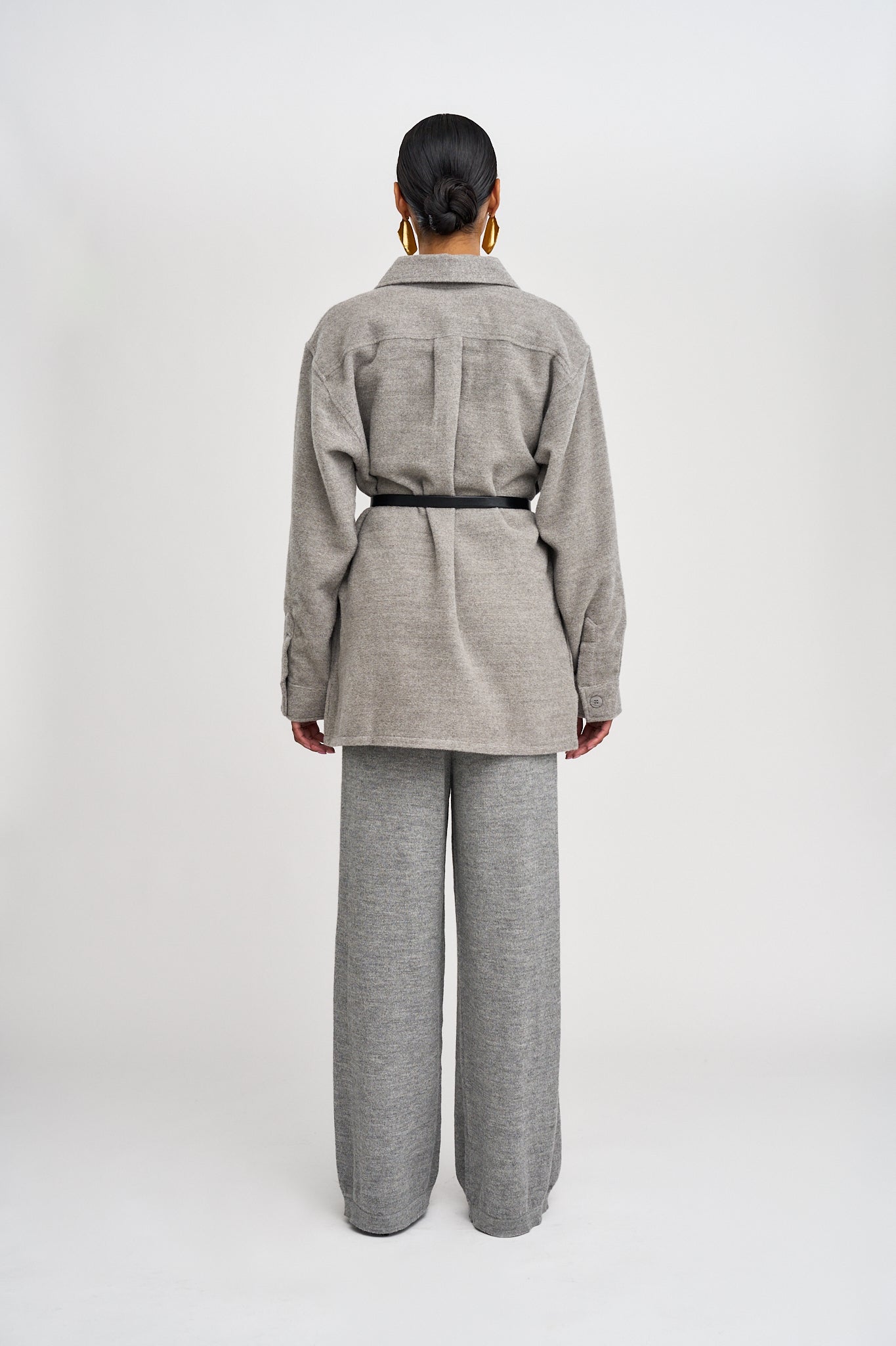 The Noa Alpaca Jacket in Mist Grey