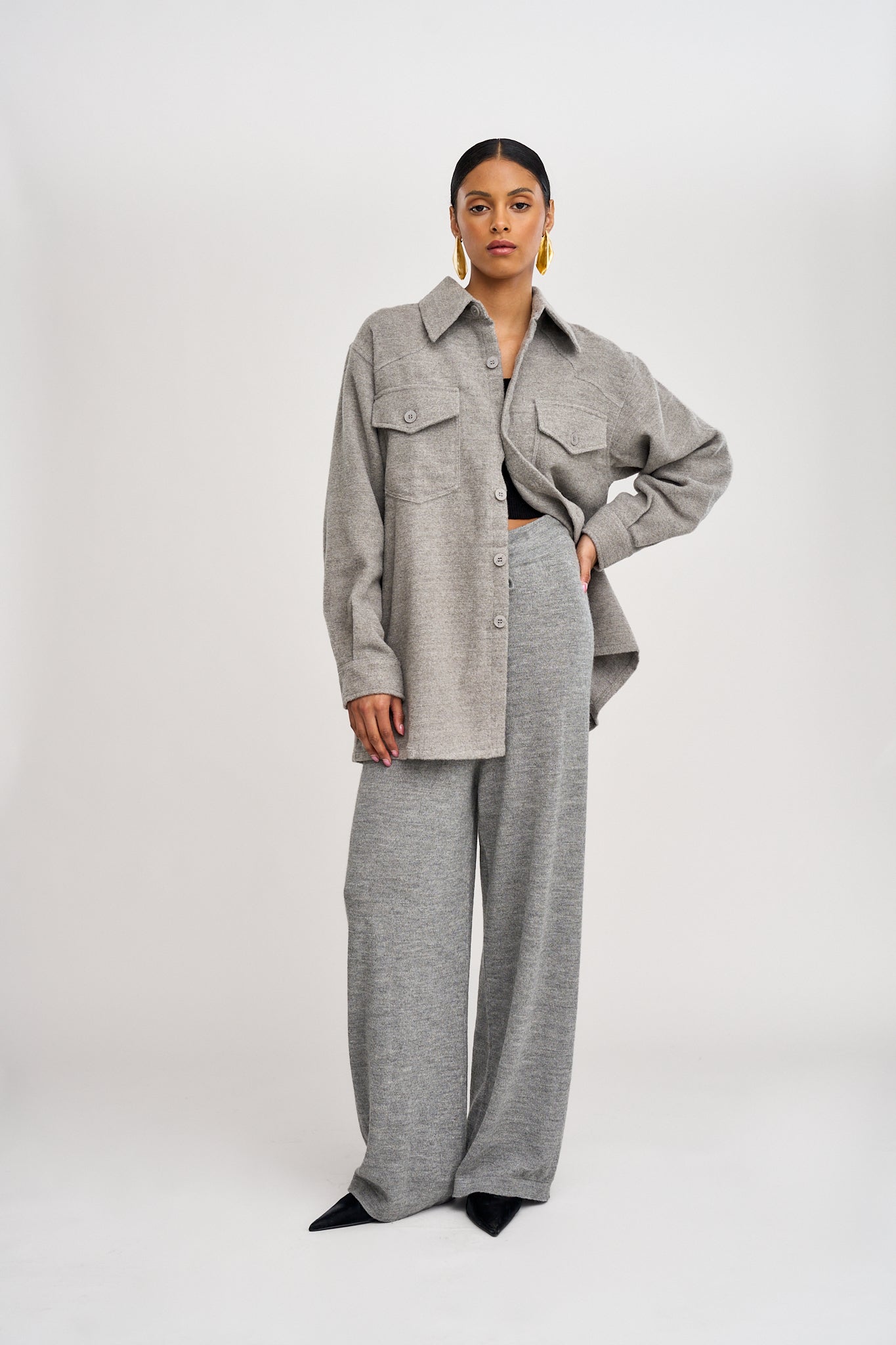 Noa Alpaca Jacket in Grey