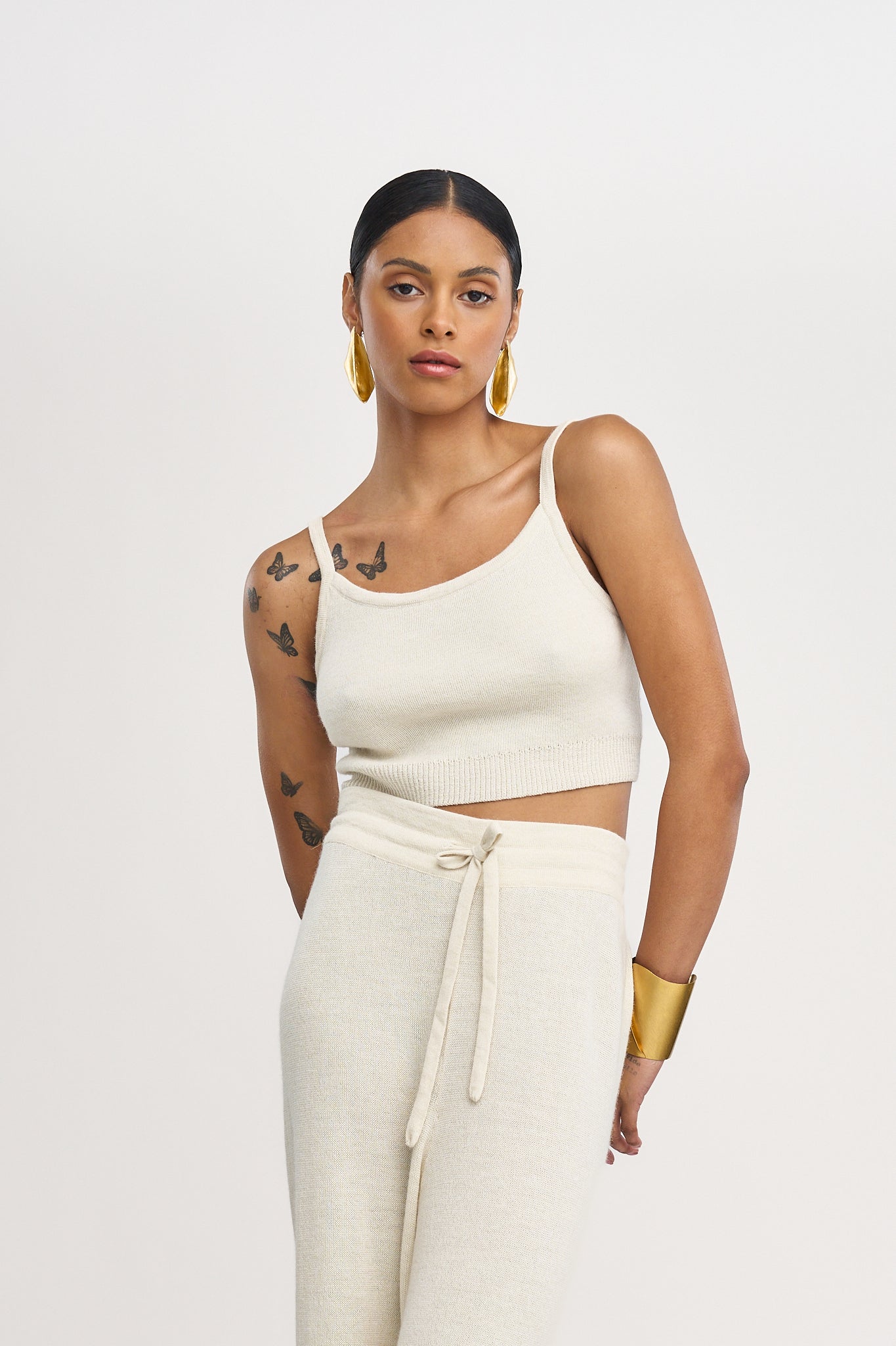 The Avery Trousers in Cream