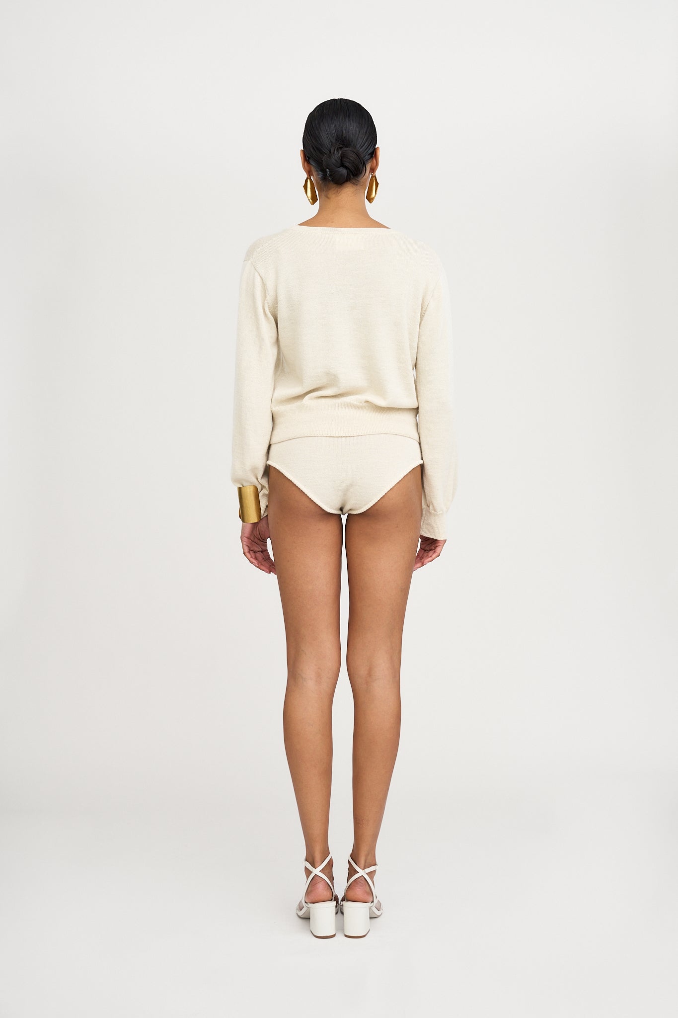 The Ellis Micro Shorts in Cream