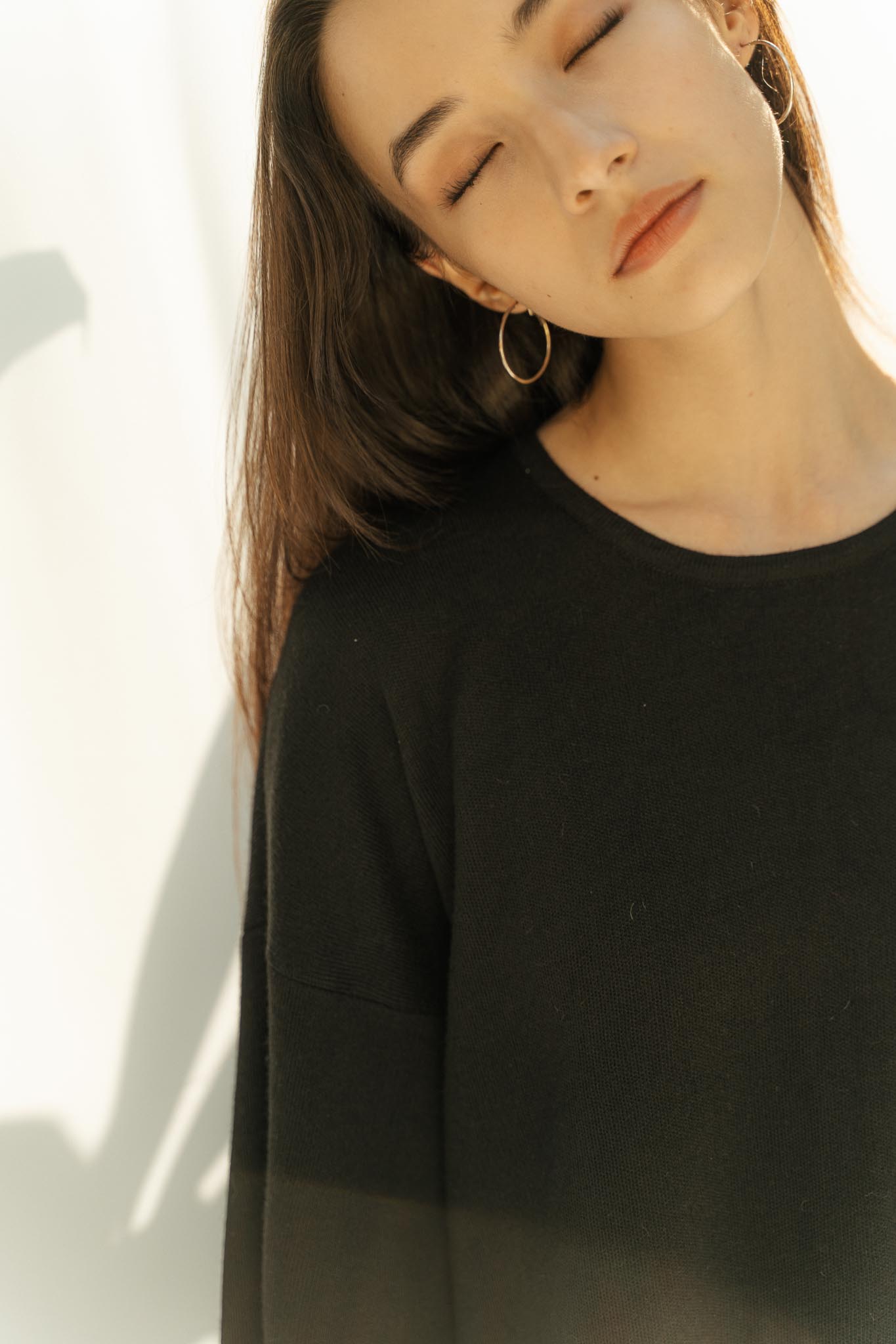 The Solace Tee Sweater in Black