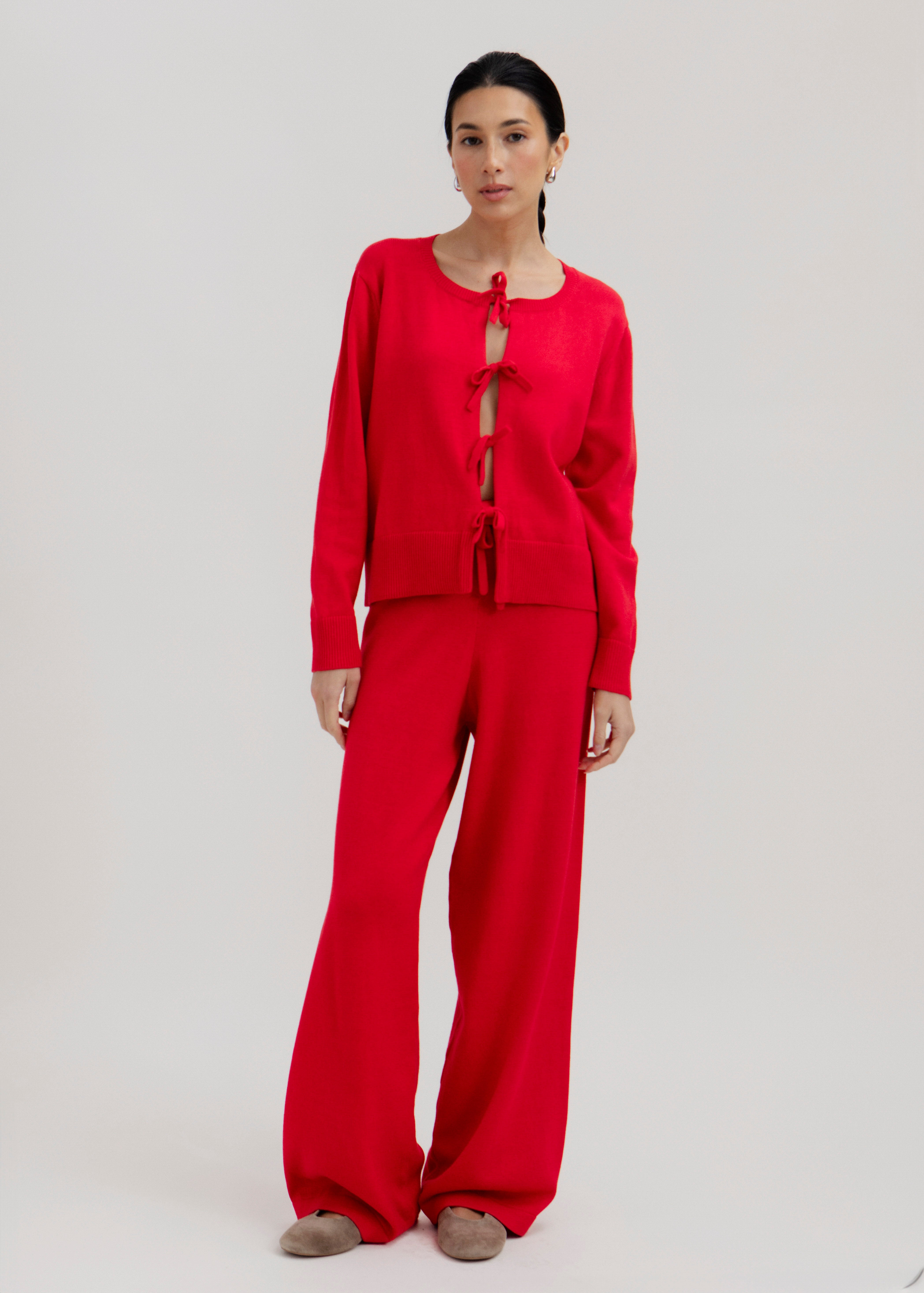 The Amaya Cardigan in Cerise