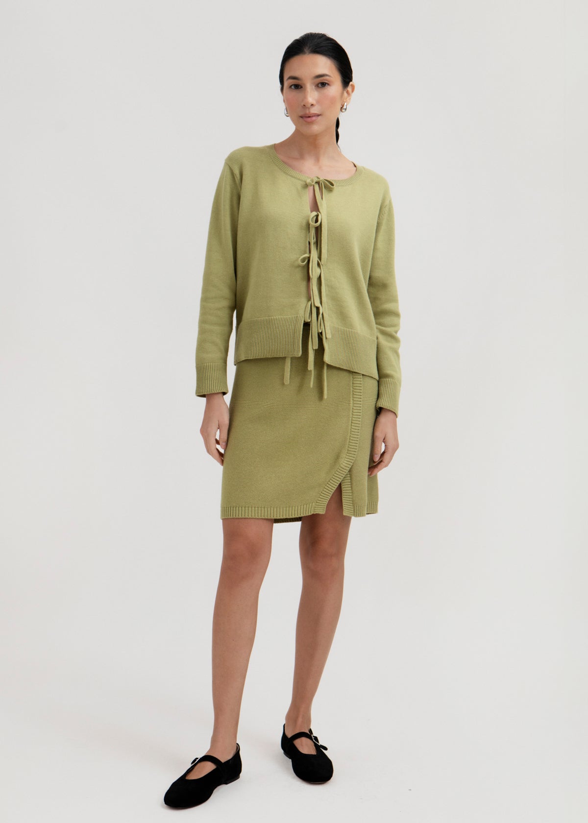 The Alin Mini Skirt in Olive