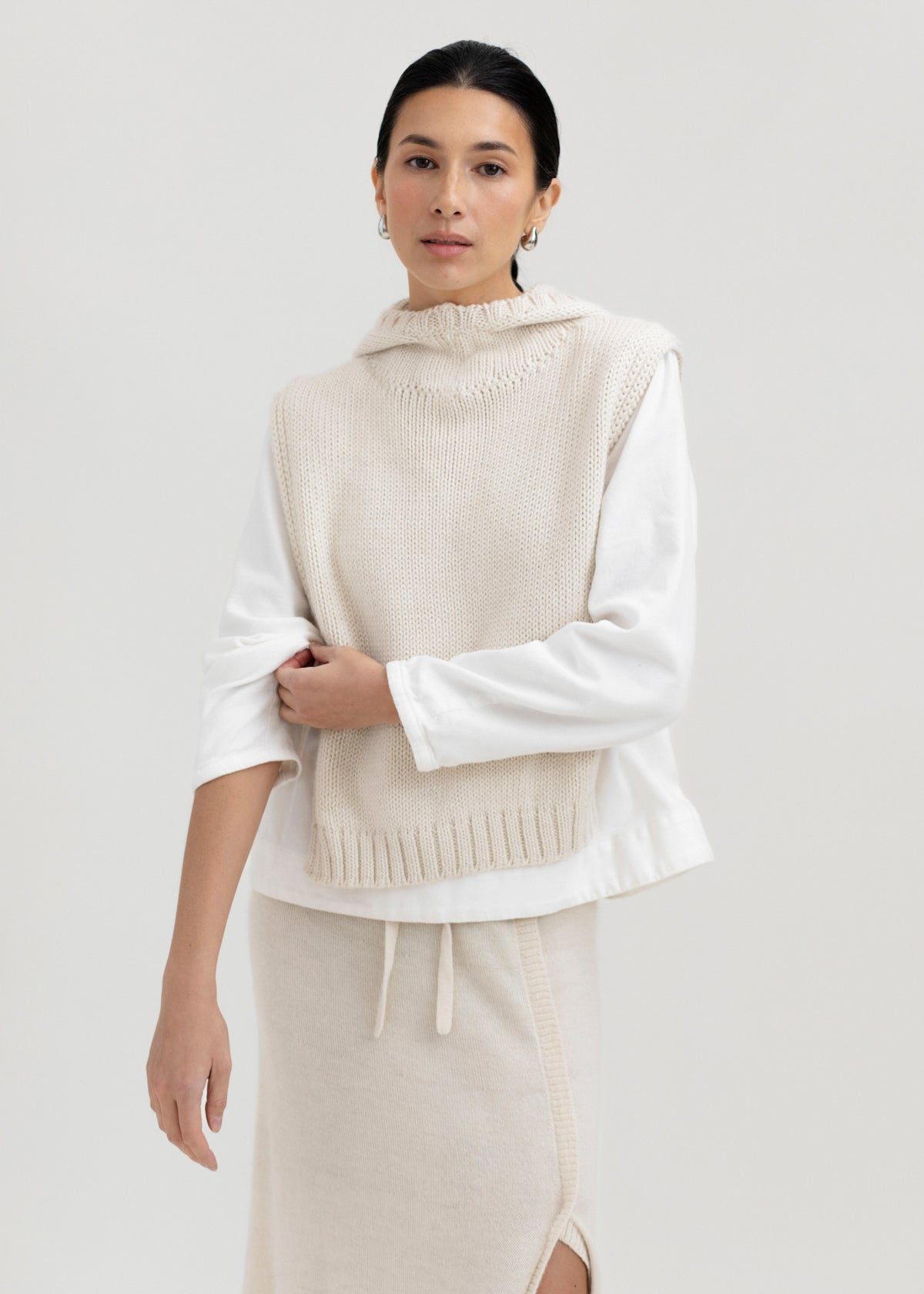 The Tofino Poncho in Cream