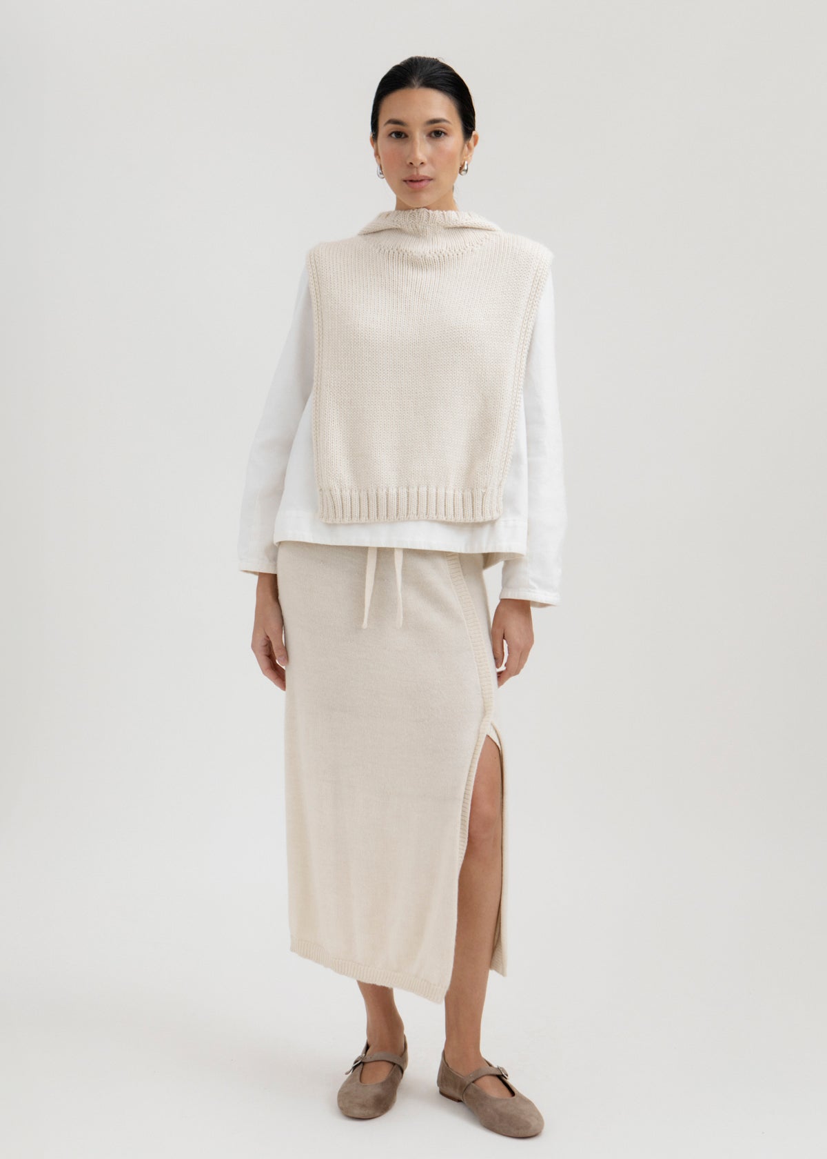 The Tofino Poncho in Cream