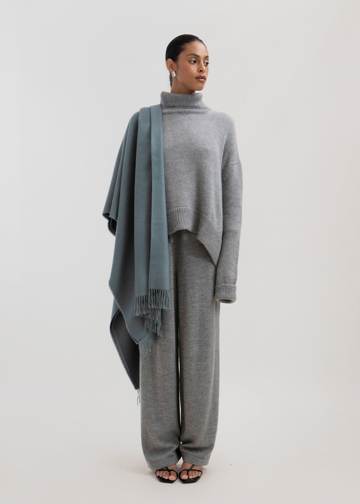 The Riley Scarf in Slate Green