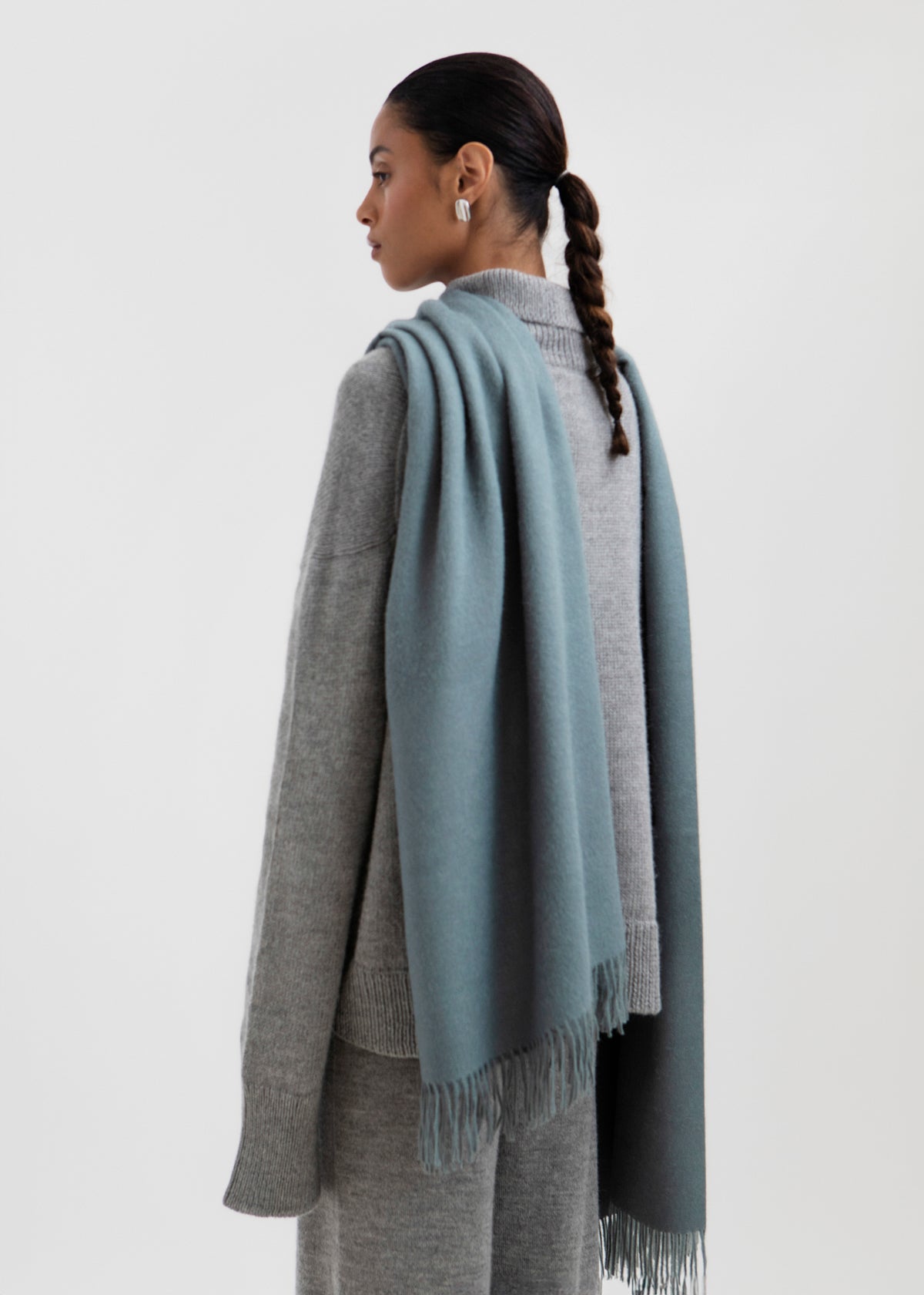 The Riley Scarf in Slate Green