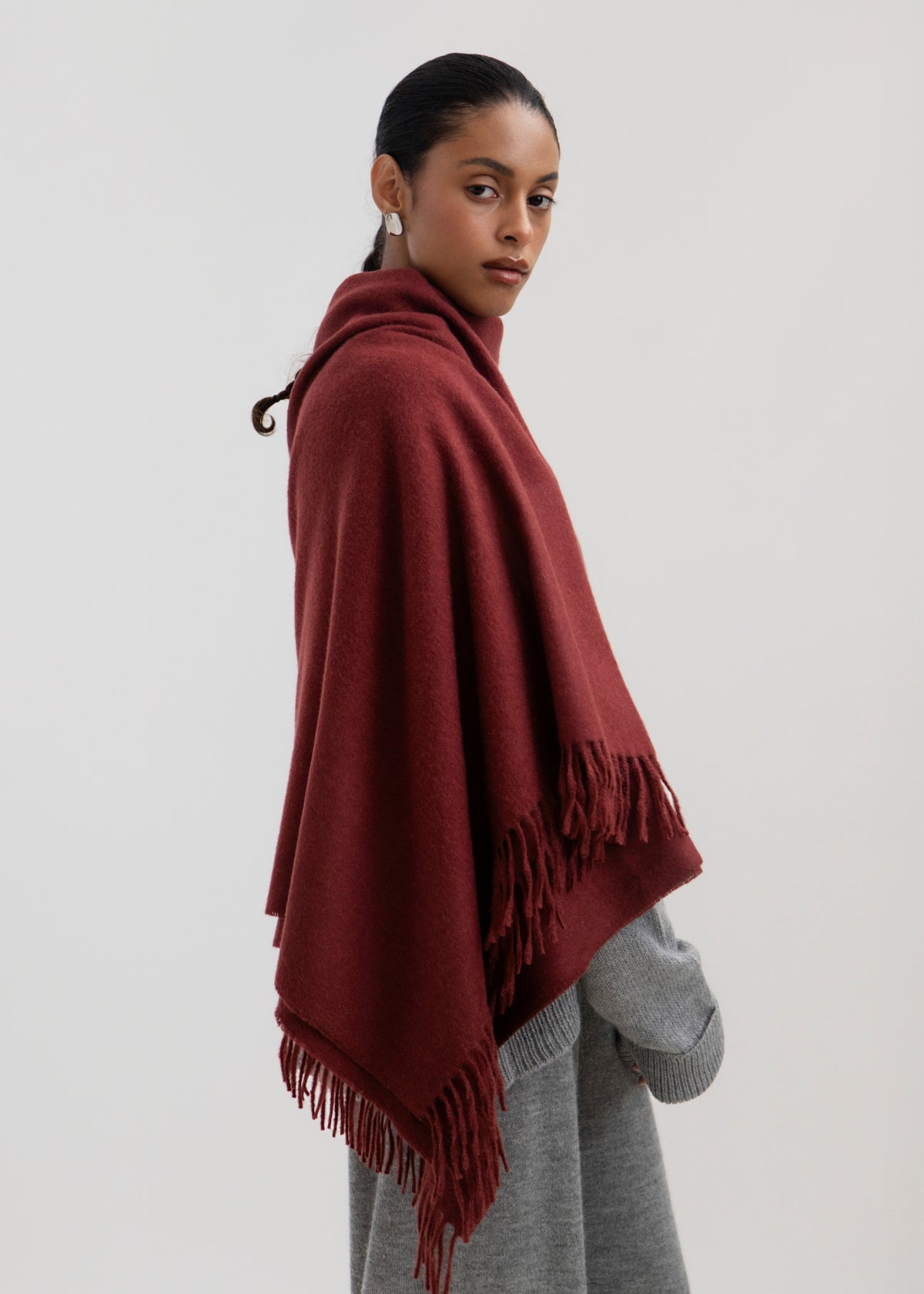 The Riley Scarf in Burgundy