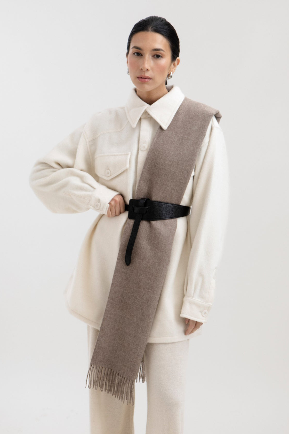 The Rowan Scarf in Walnut