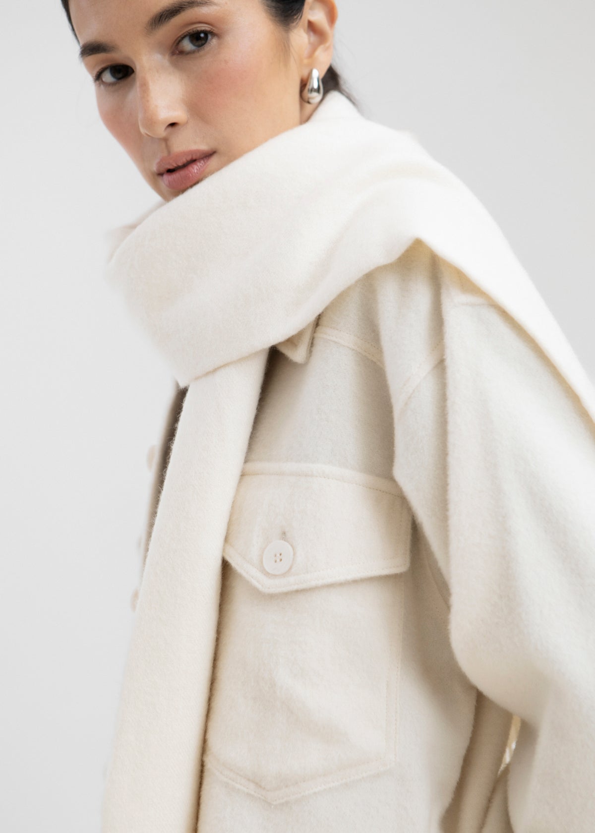 The Rowan Scarf in Cream