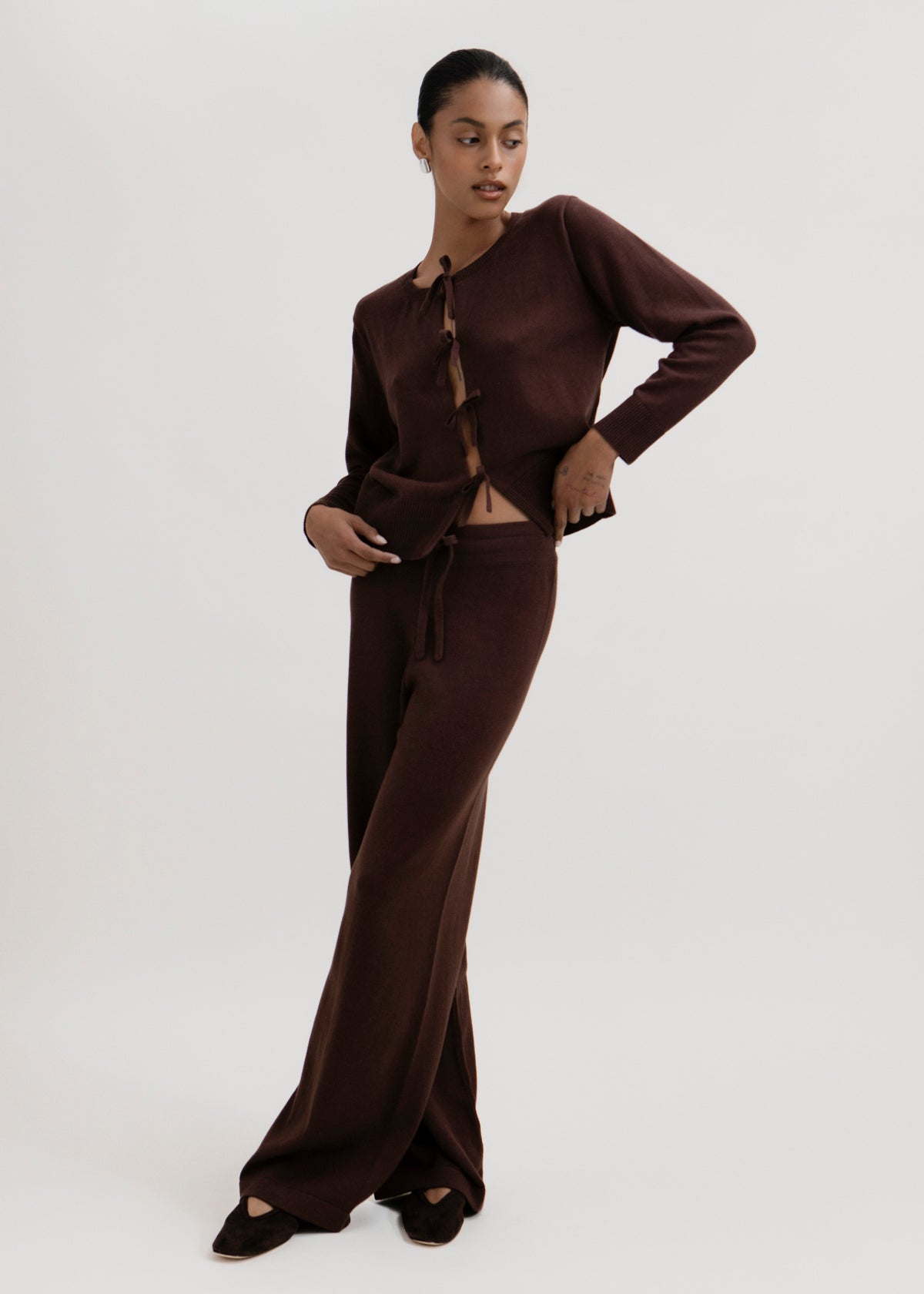 The Avery Trousers in Chocolate Brown