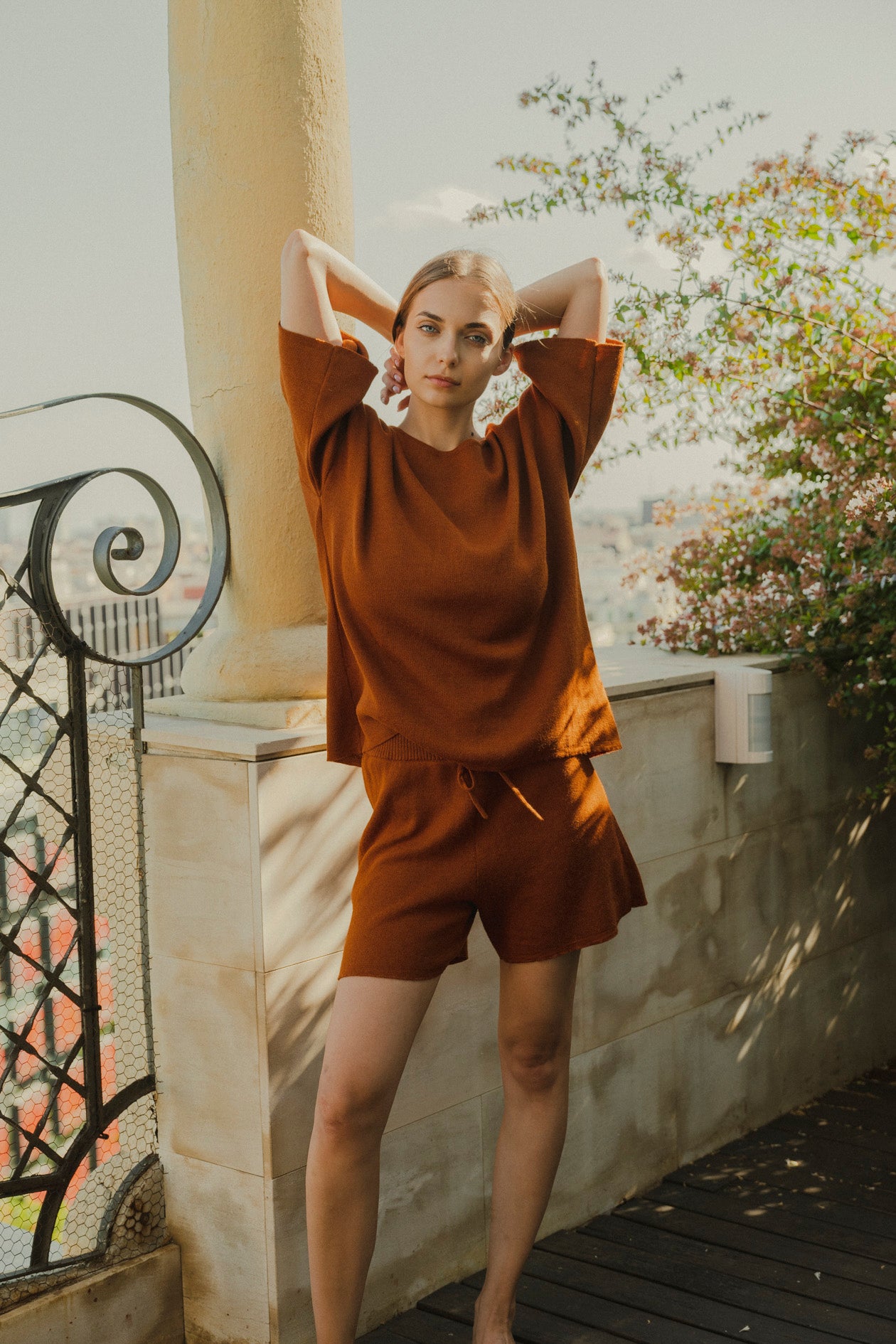 Solace Relaxed Fit T-Shirt in burnt orange
