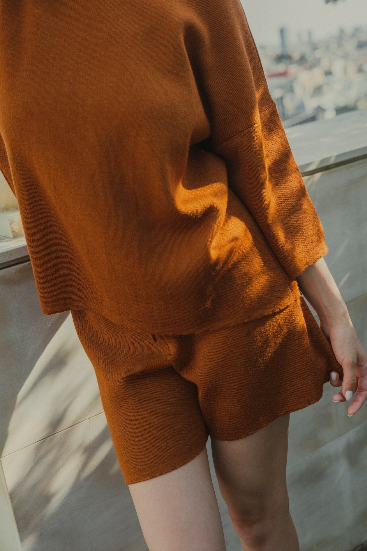 The Airy Shorts in Burnt Orange