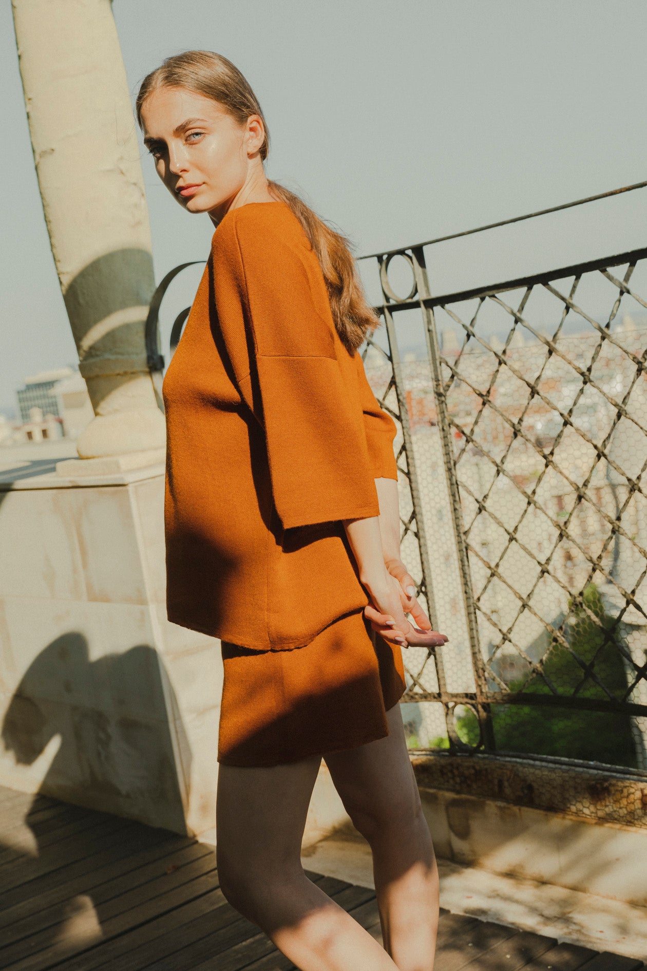 Solace Relaxed Fit T-Shirt in burnt orange