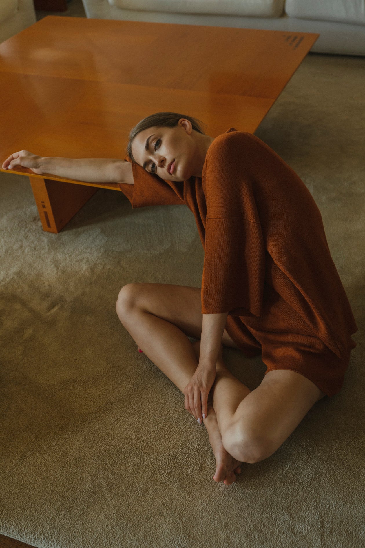 Solace Relaxed Fit T-Shirt in burnt orange
