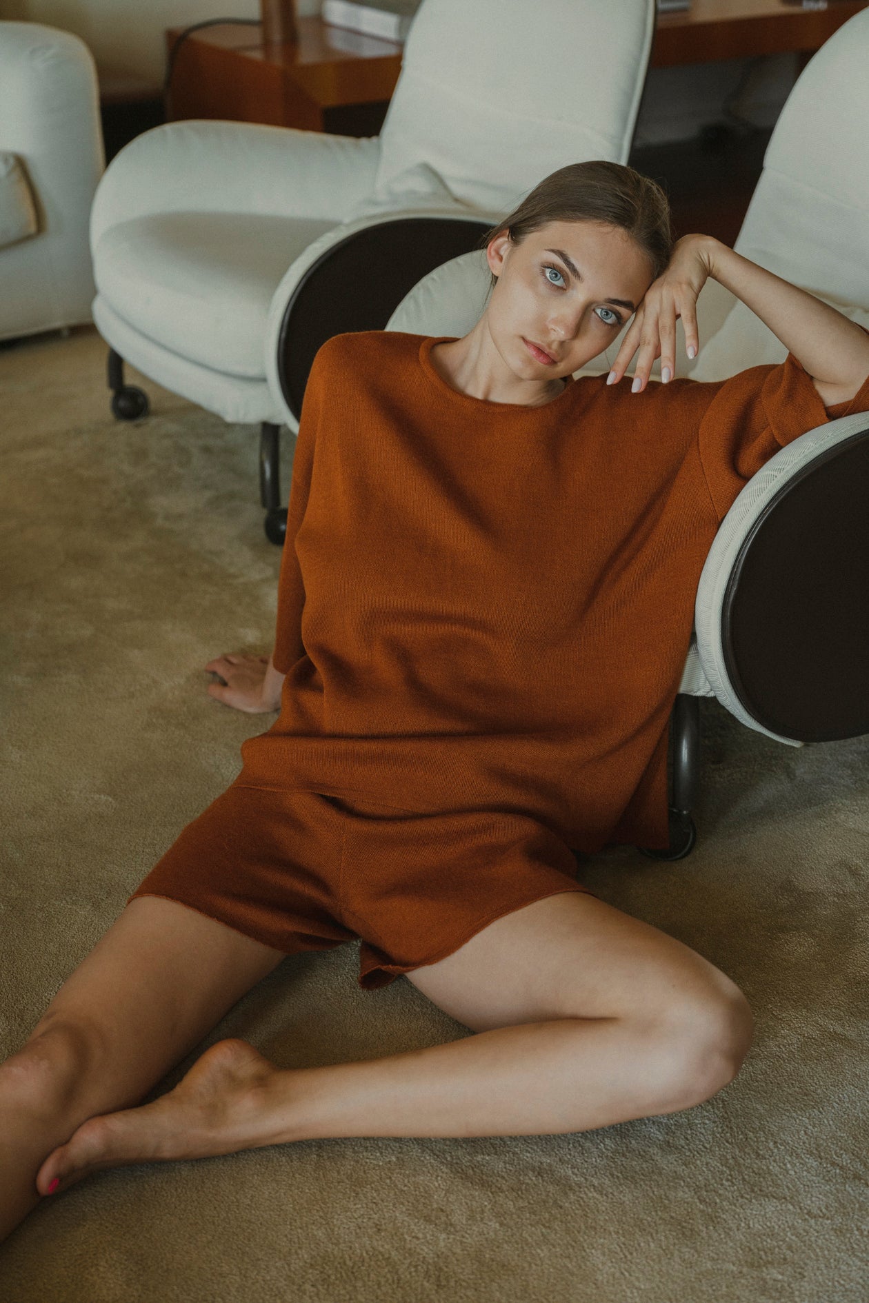 The Airy Shorts in Burnt Orange