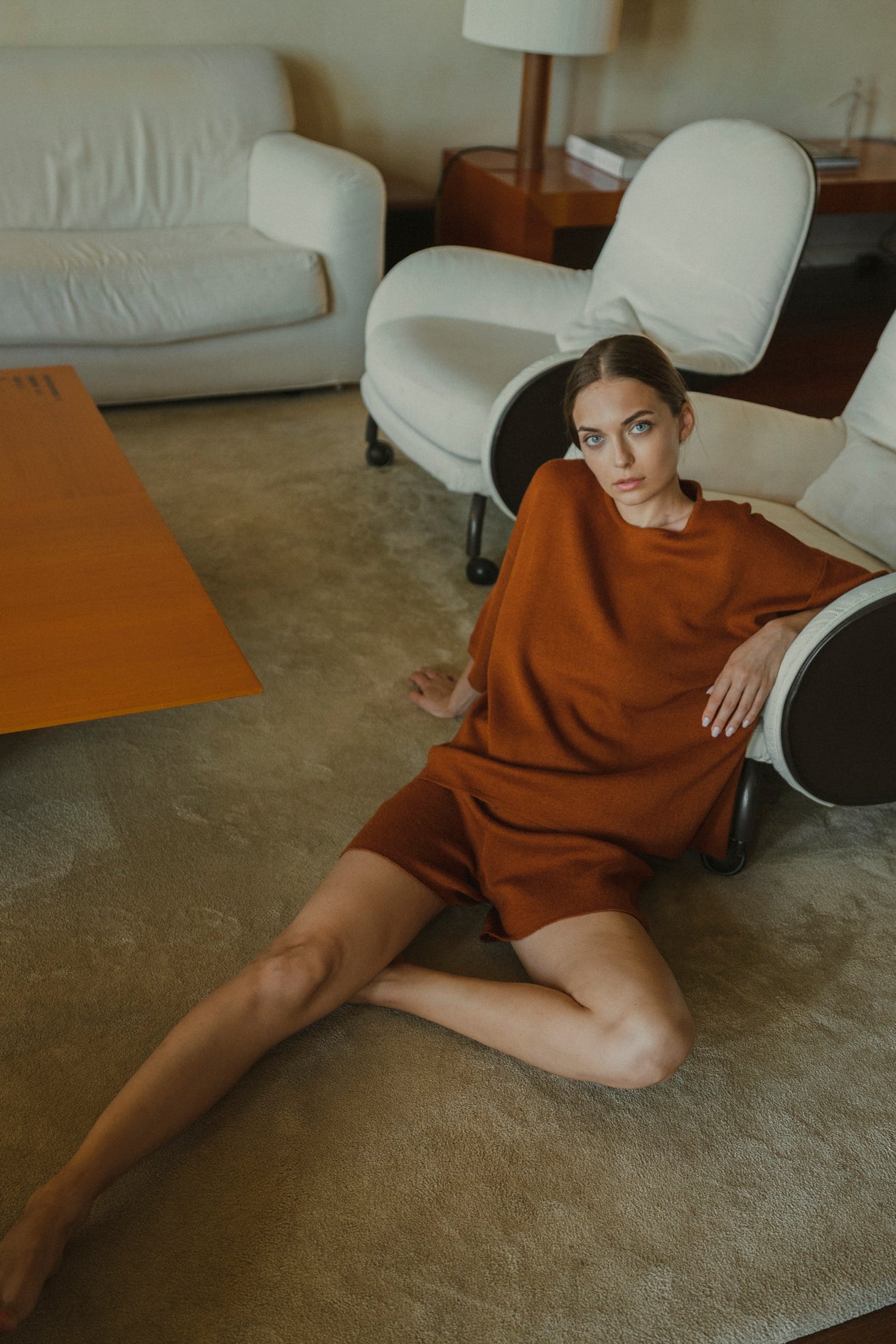 Solace Relaxed Fit T-Shirt in burnt orange
