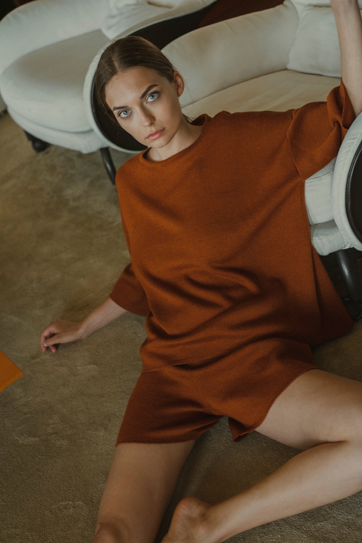 Solace Relaxed Fit T-Shirt in burnt orange