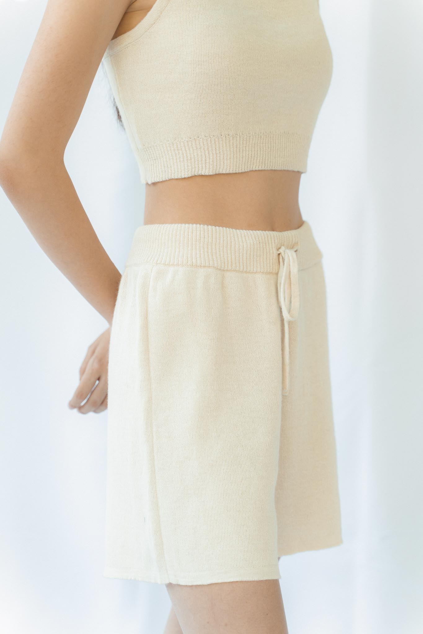 Solace Alpaca and Silk Tank Top in cream