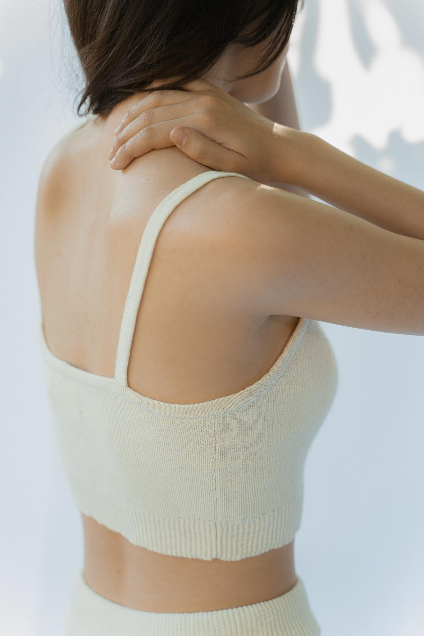 Solace Alpaca and Silk Tank Top in cream