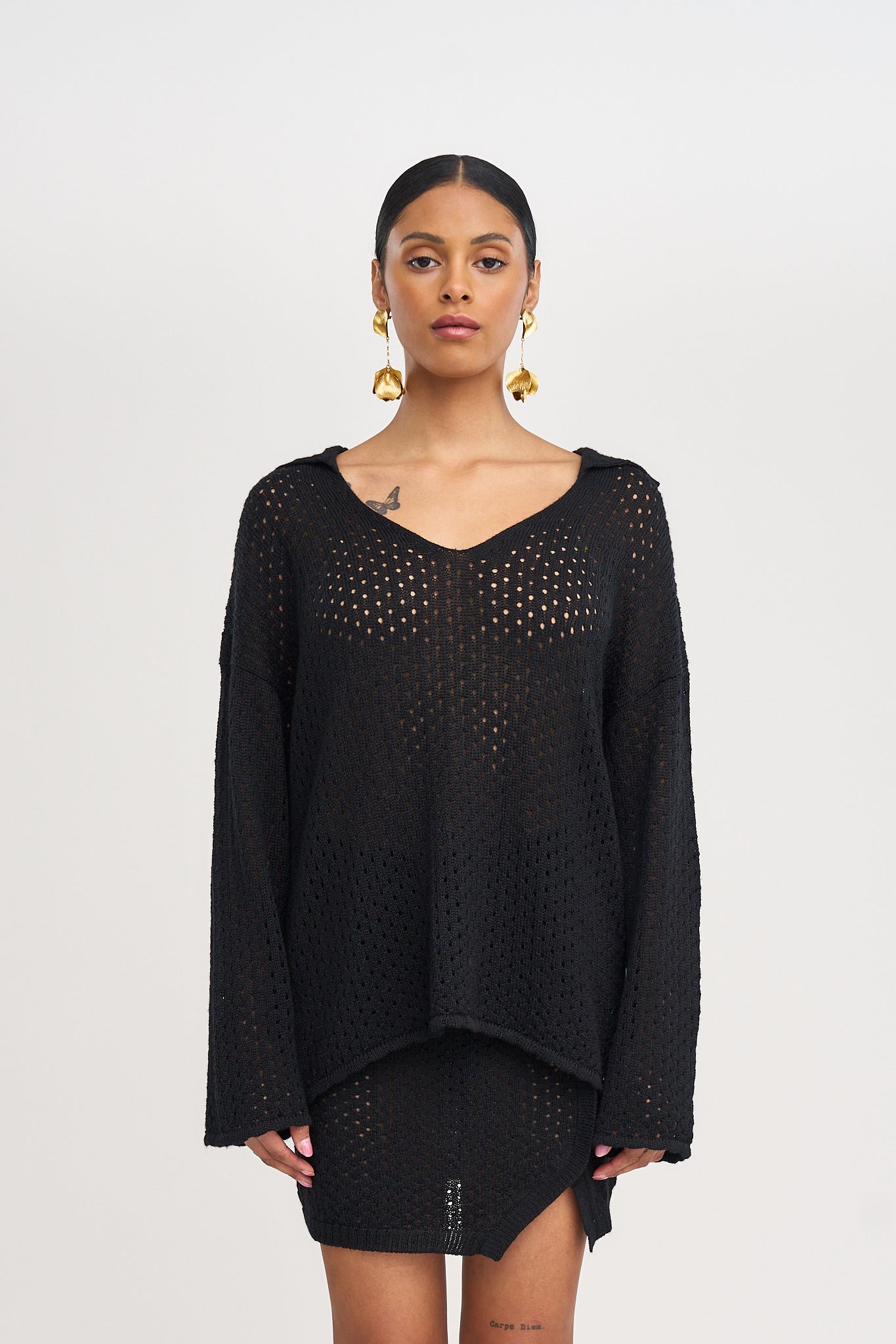 Haze Alpaca Crochet Sweater