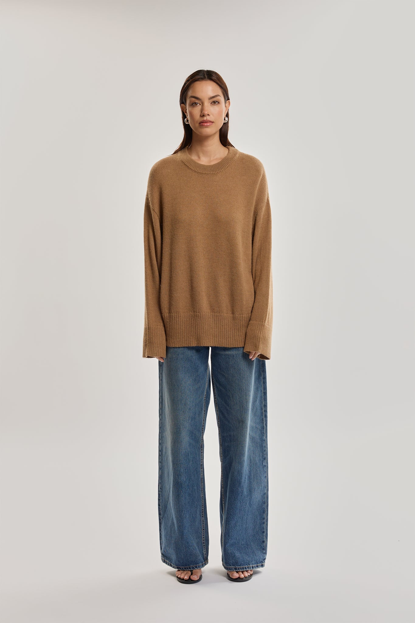 Haven Baby Alpaca Crew in Camel