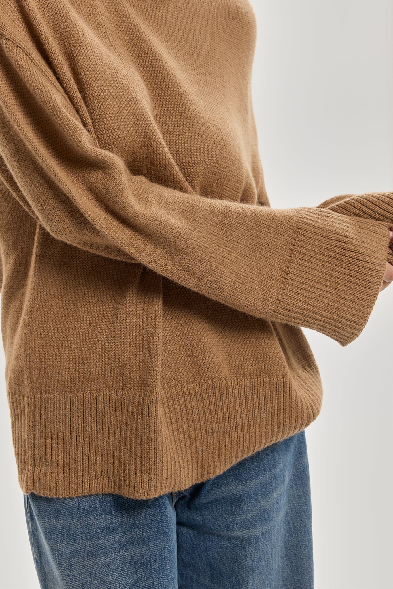 Haven Baby Alpaca Crew in Camel