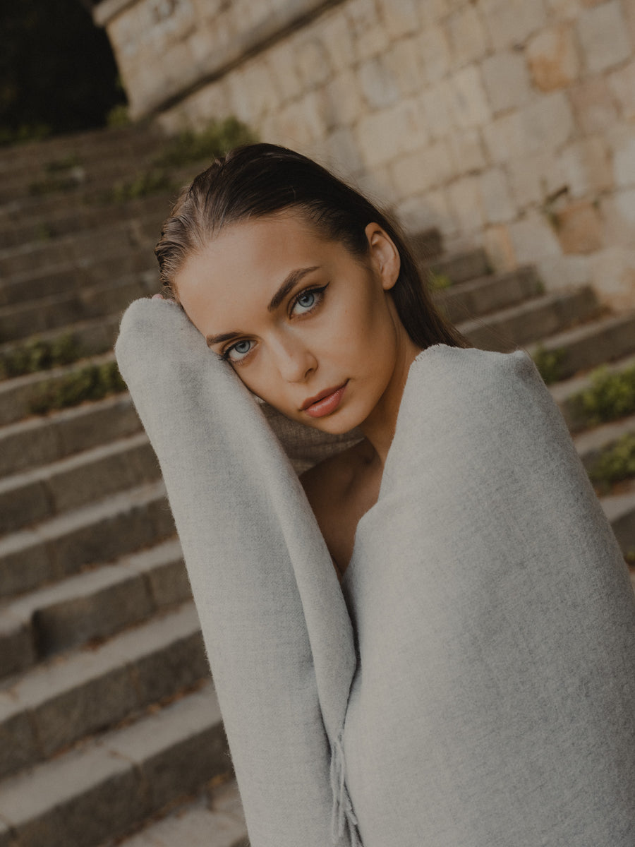 The Riley Scarf in Mist Grey