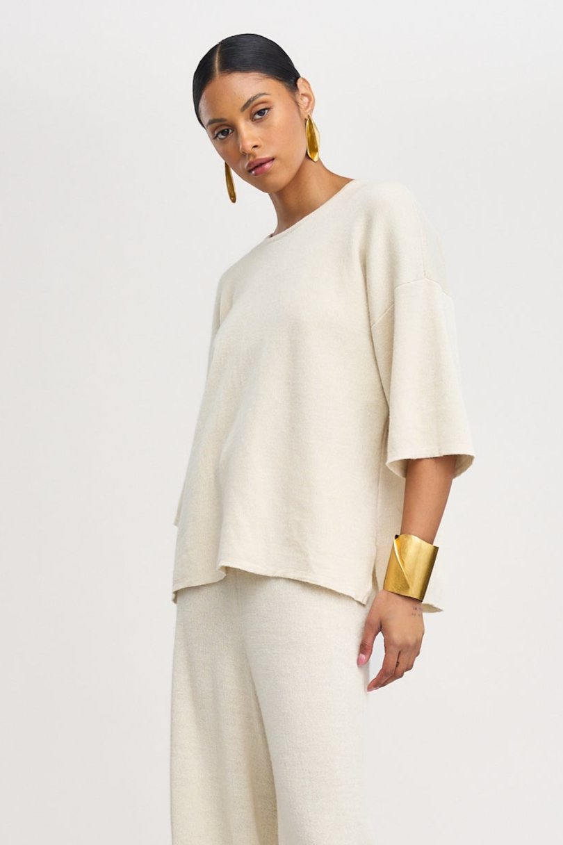 Solace Relaxed Fit T-Shirt in cream