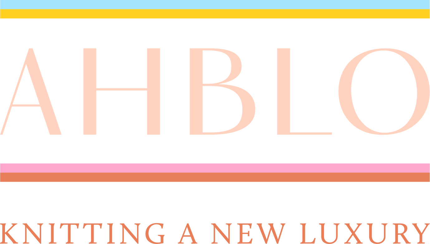 Ahblo knitting a new luxury logo