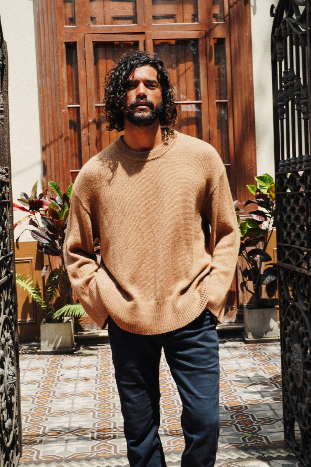 Haven Baby Alpaca Crew in Camel