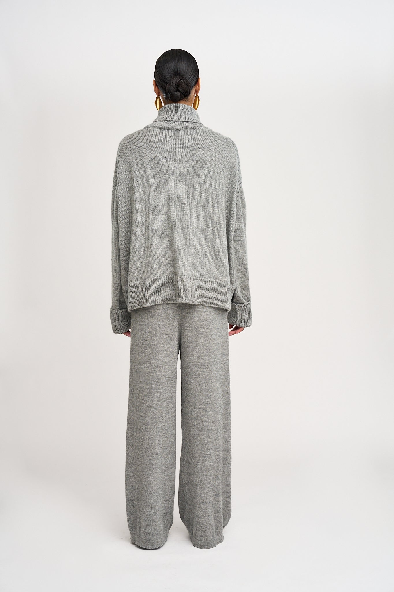 The Alpaca Oversized Sweater in Light Grey