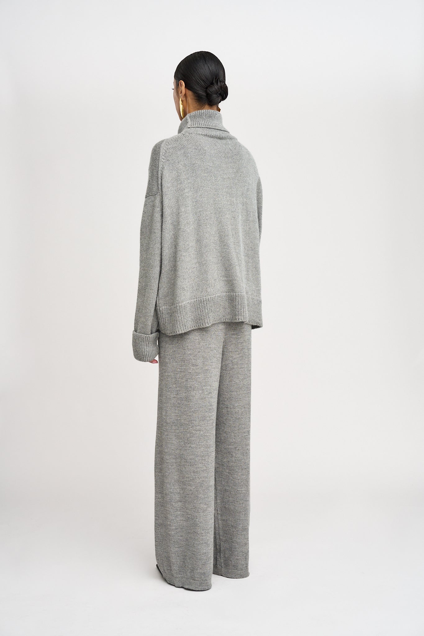 The Alpaca Oversized Sweater in Light Grey