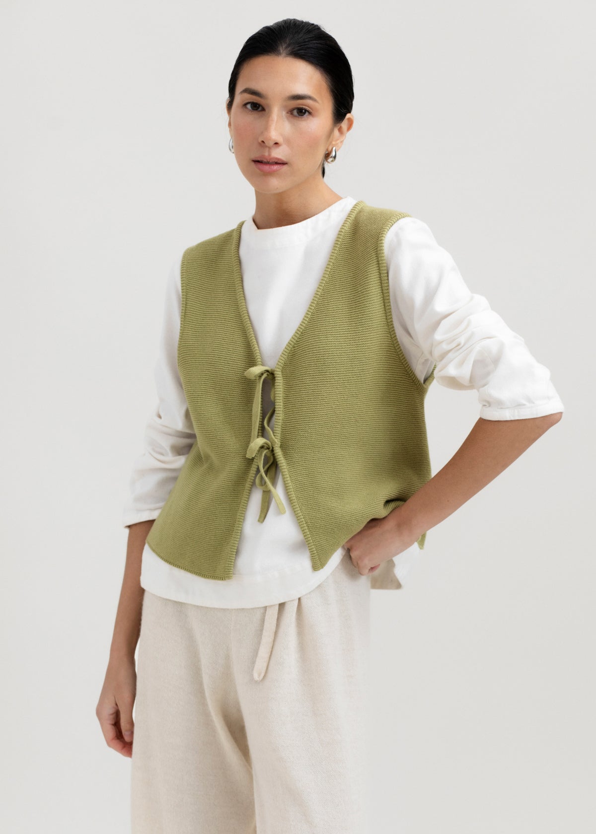 The Luzia Vest in Olive