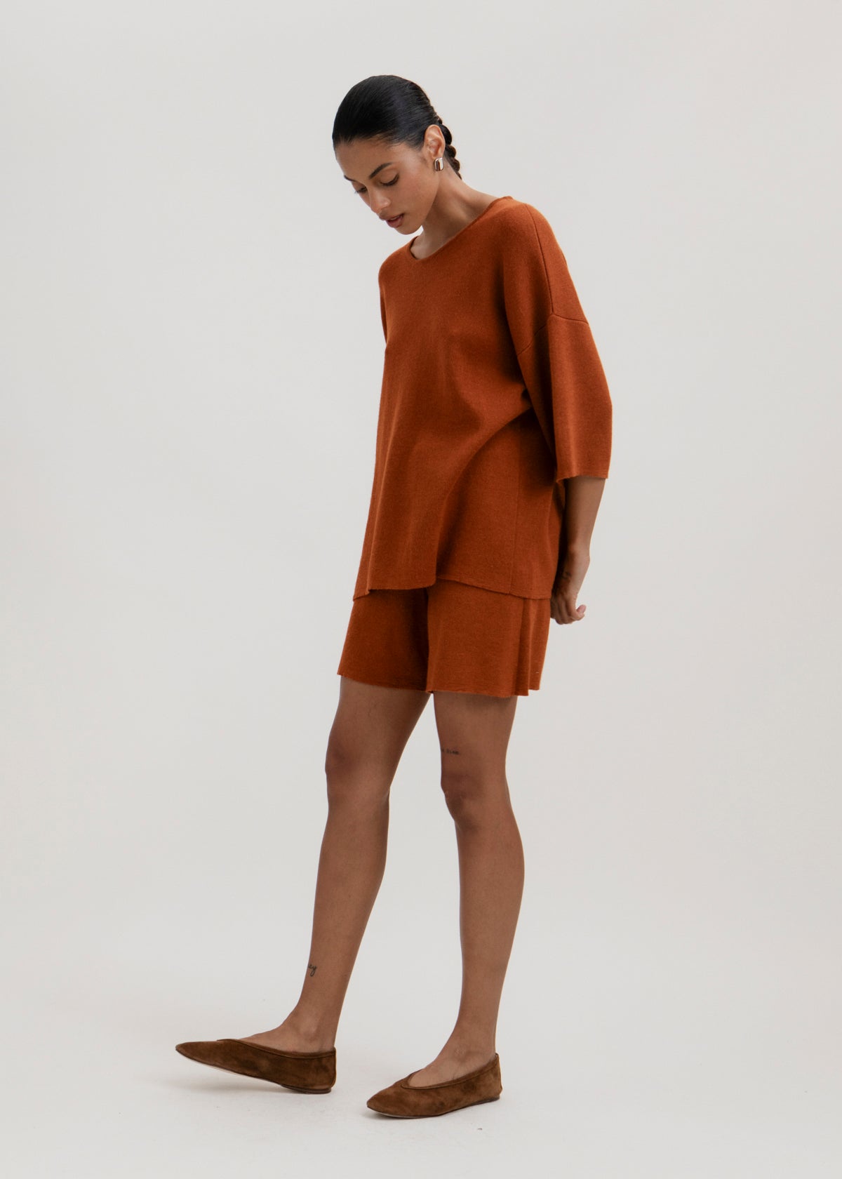 The Airy Shorts in Burnt Orange