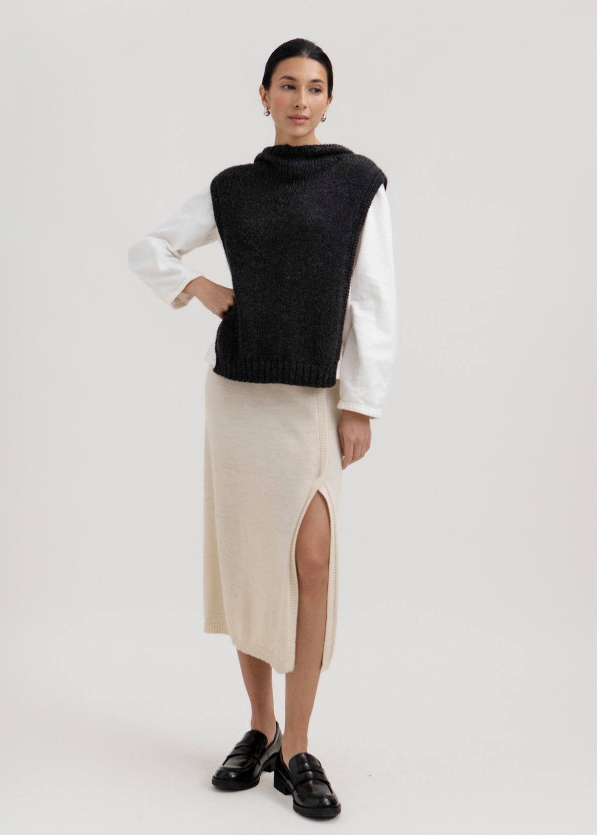 The Tofino Poncho in Charcoal